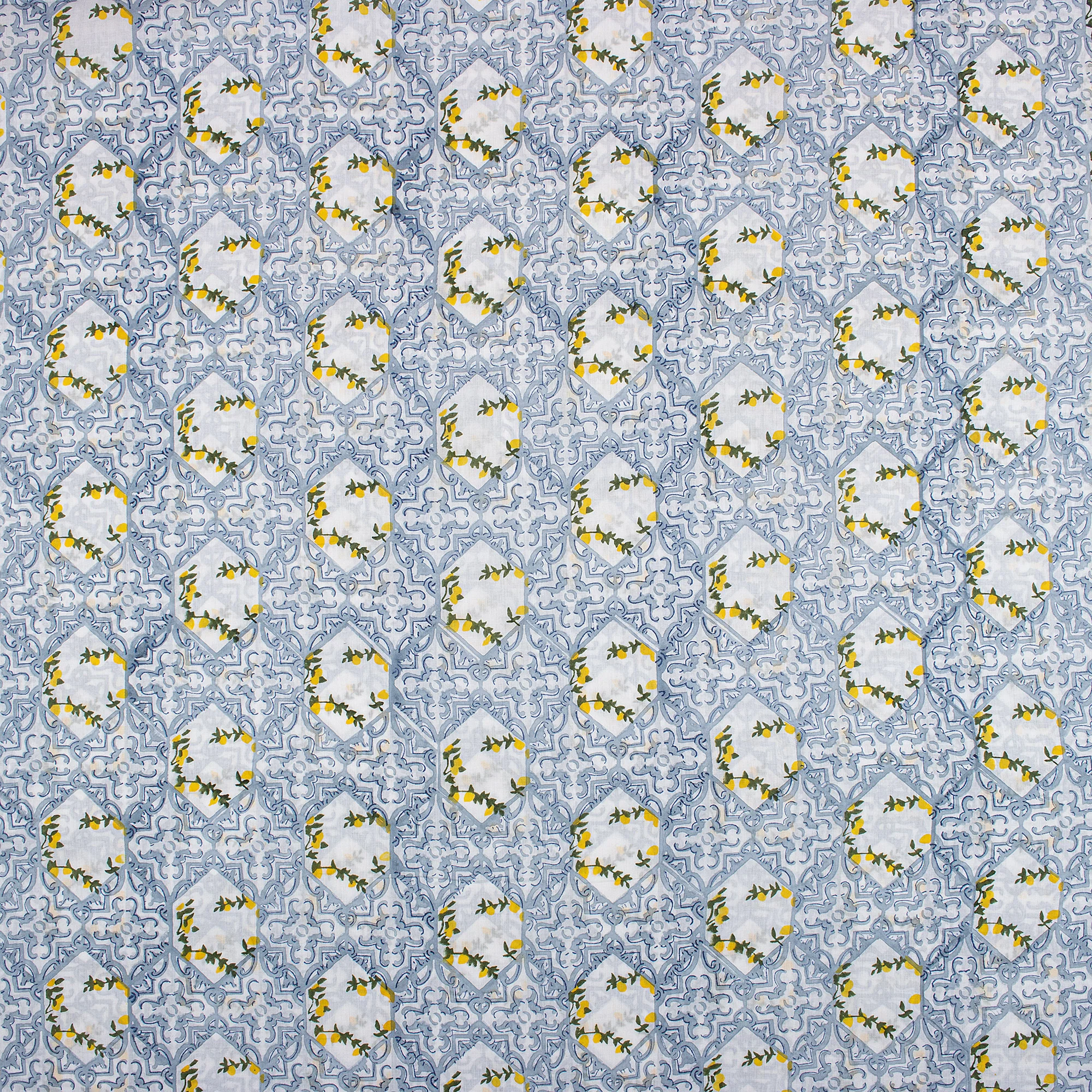 Multicolor Floral Hand Block Print Fabric Cloth - Image 4