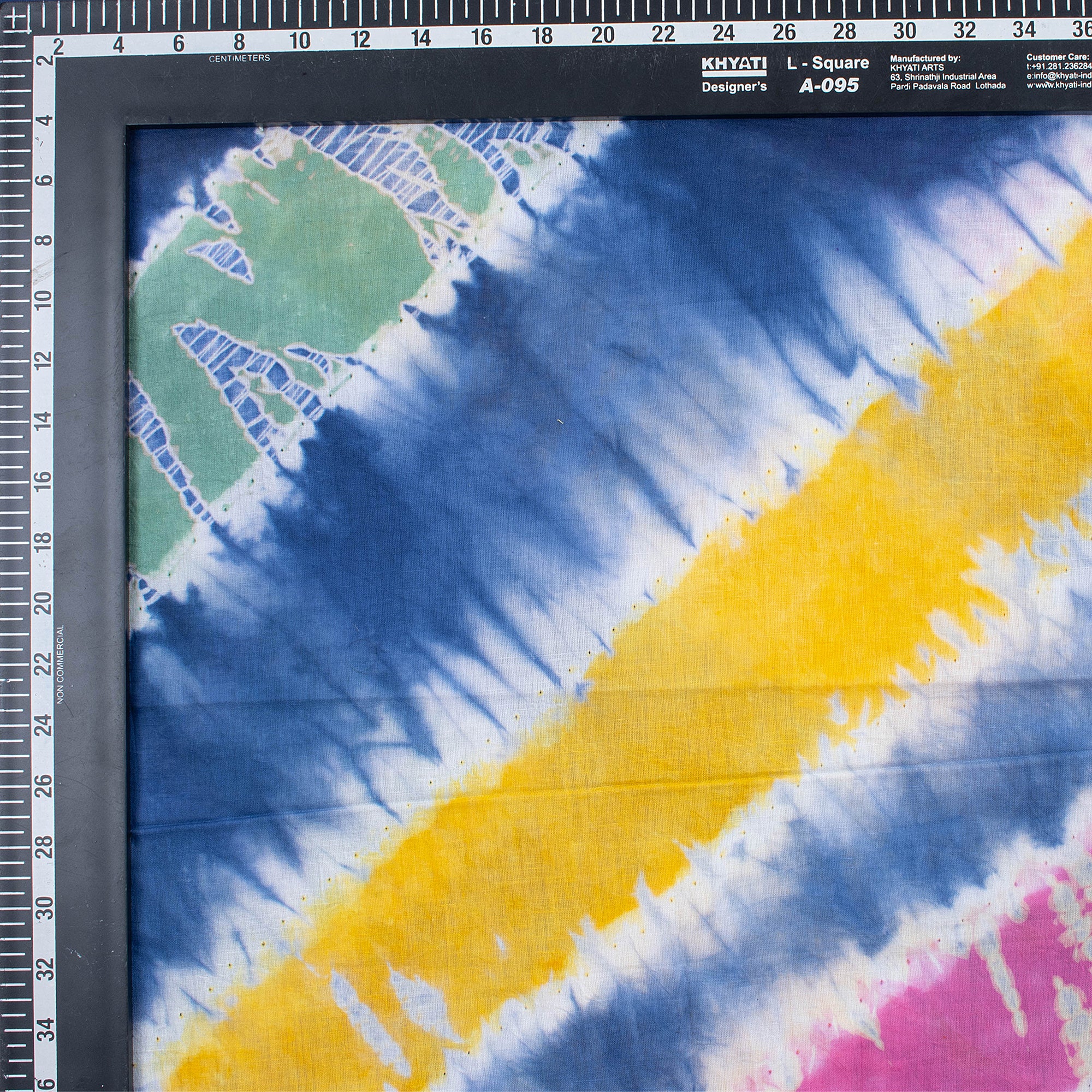 Multicolor Light Weighted Cotton Tie Dye Shibori Fabric - Image 3