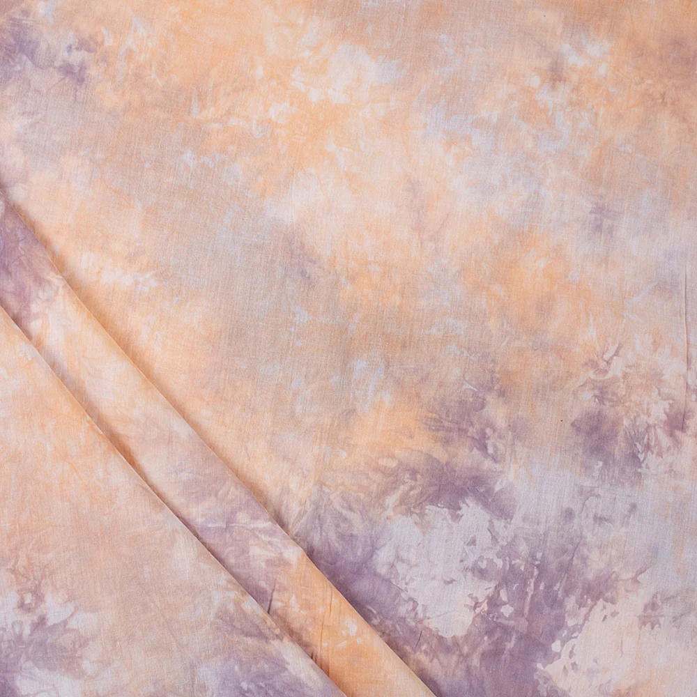 Multicolor Natural Tie Dye Shibori Cotton Fabric - Image 2