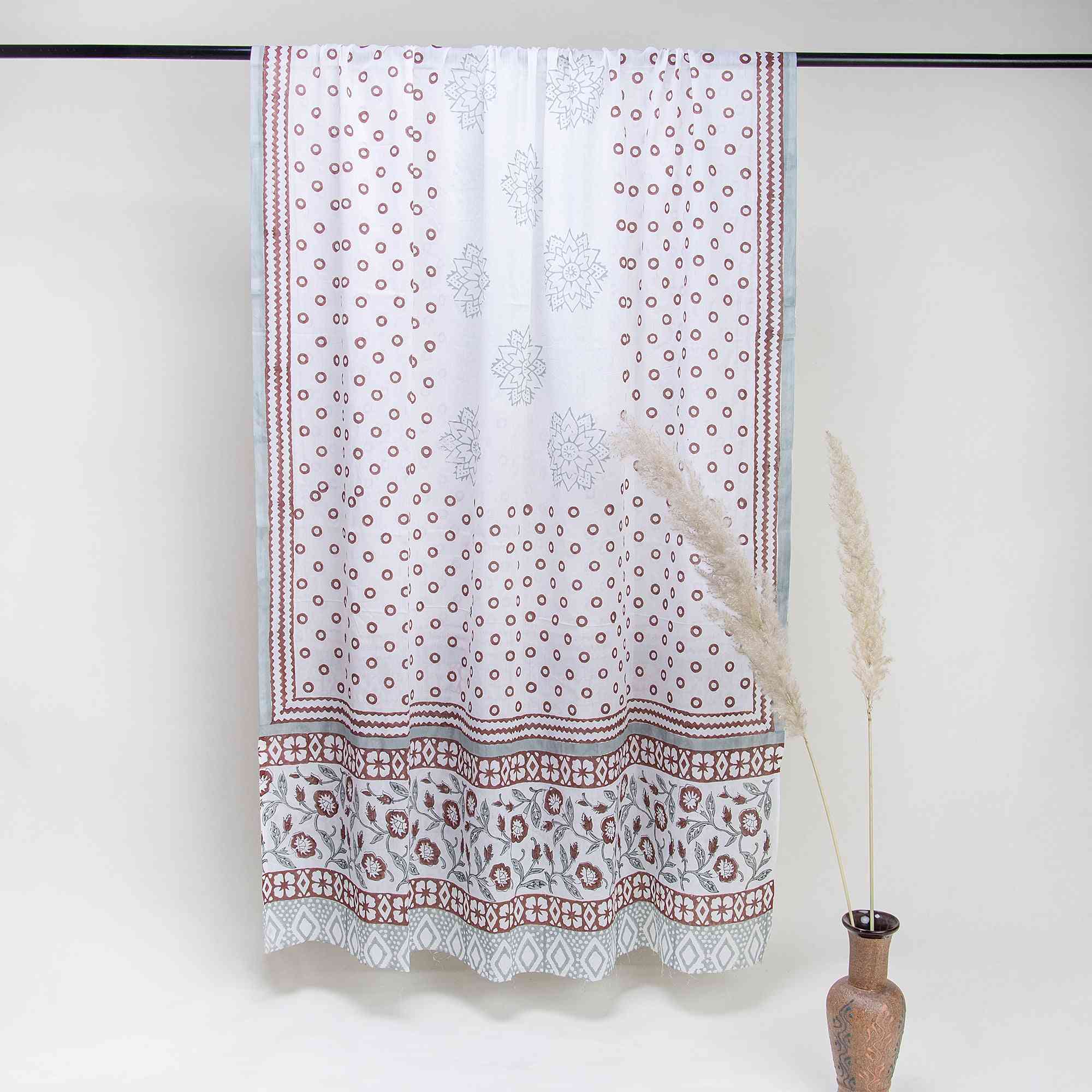 Multi Color Flower Printed Woman Suit Set Cotton Dupatta - Image 4