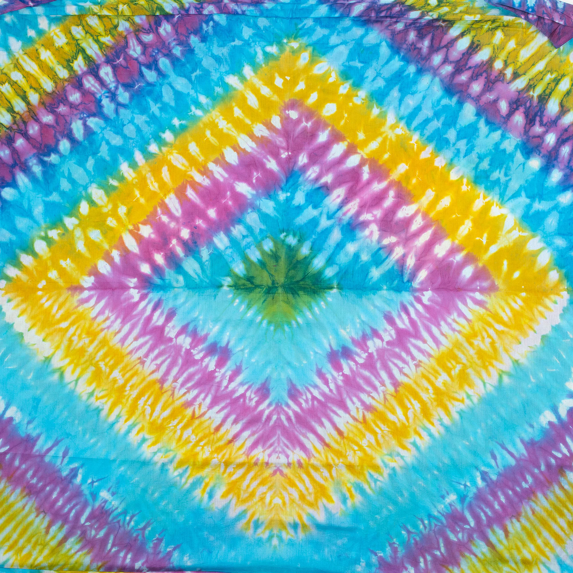 Multicolor Natural Cotton Shibori Tie Dye Fabric - Image 6