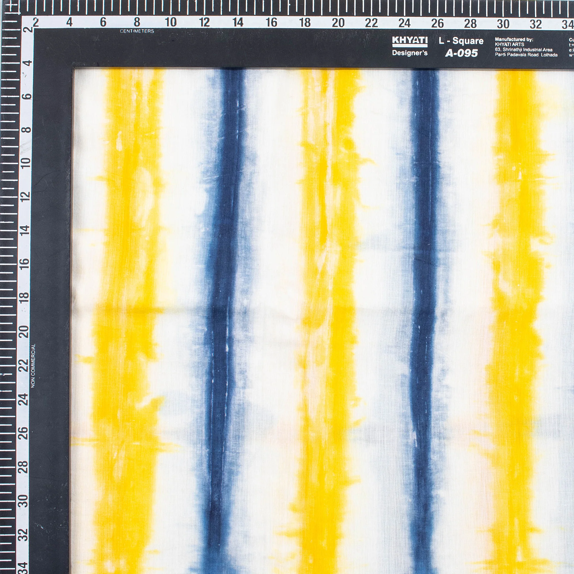 Multicolor Striped Cotton Tie Dye Shibori Fabric - Image 3