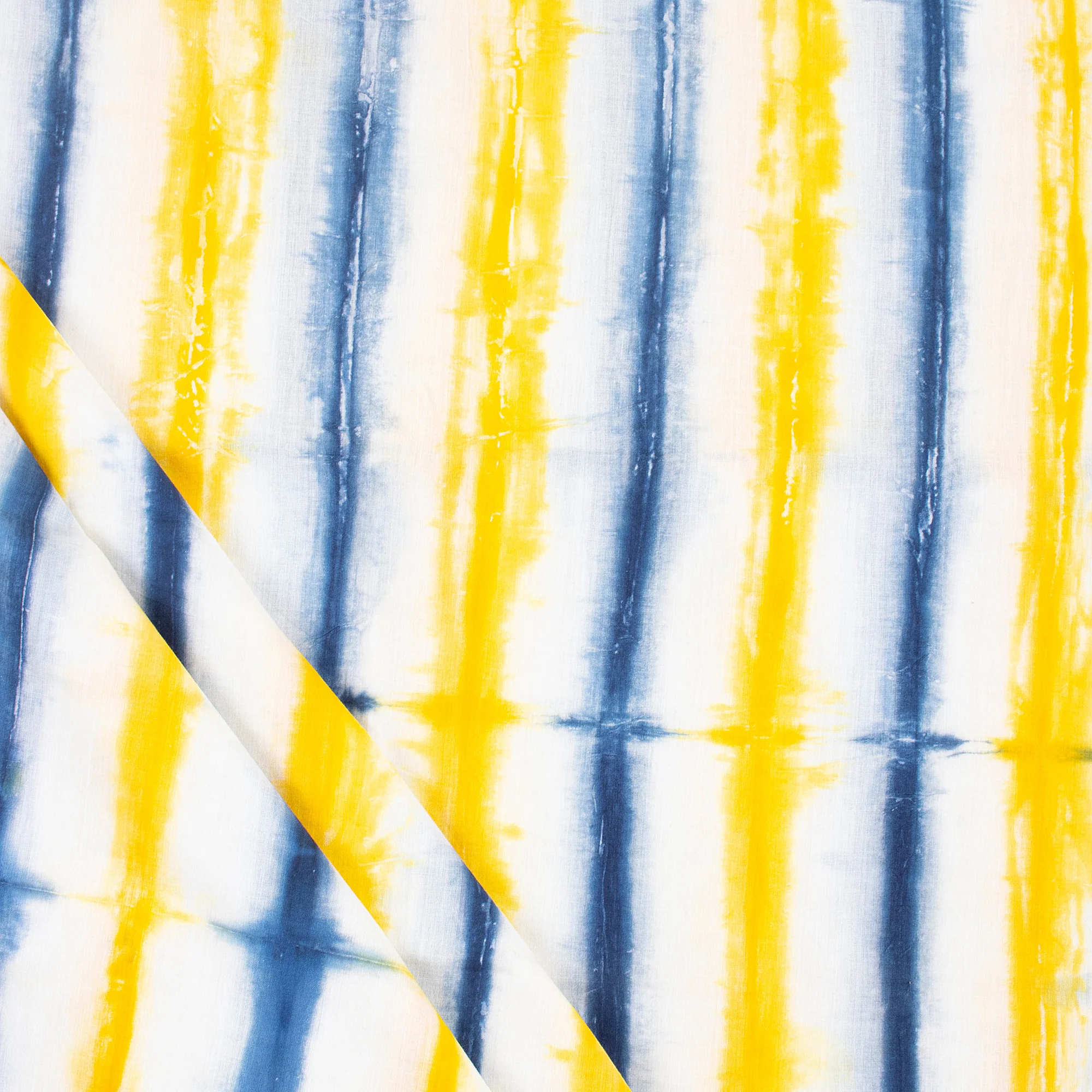 Multicolor Striped Cotton Tie Dye Shibori Fabric - Image 4