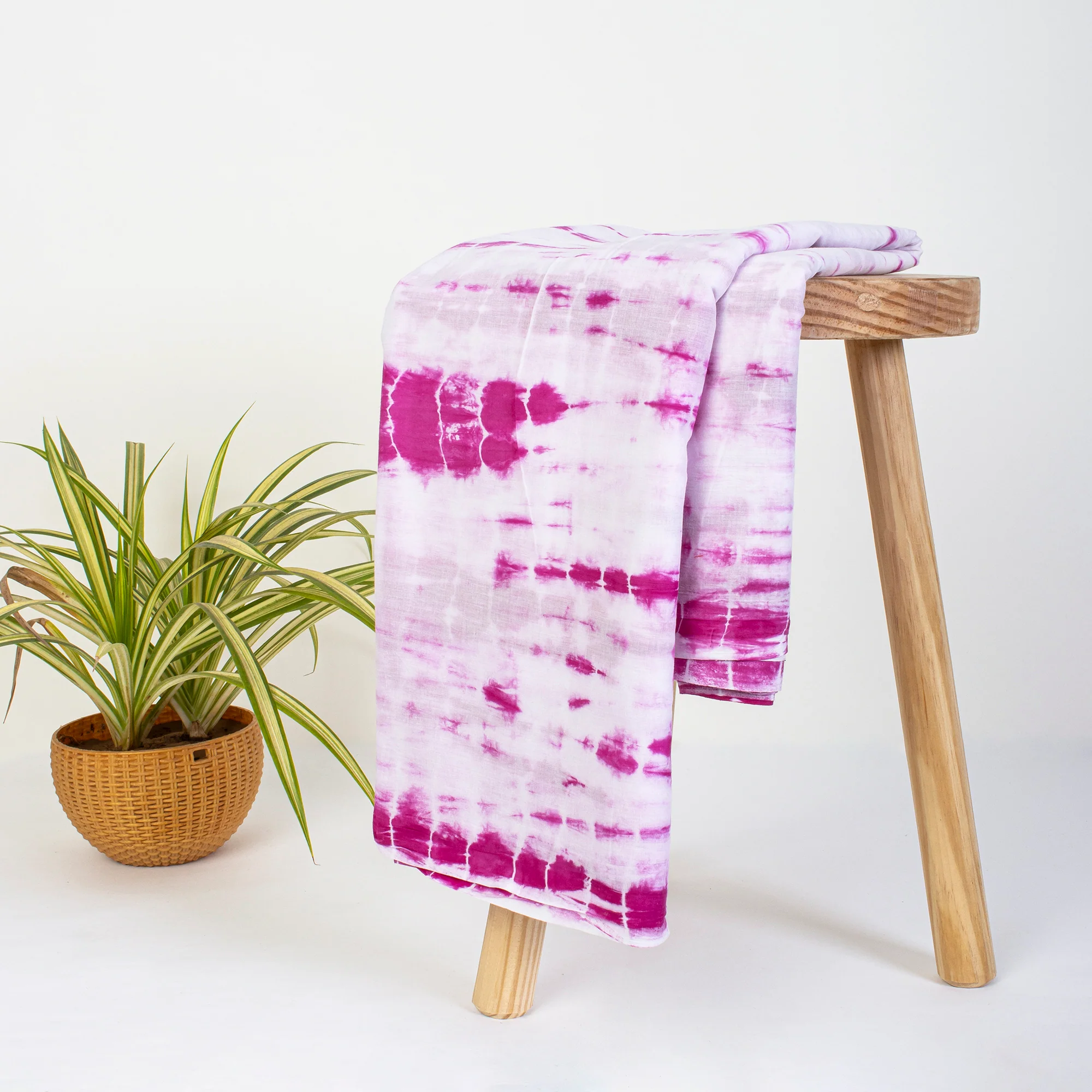 Multiused Pink Tie Dye Shibori Fabric