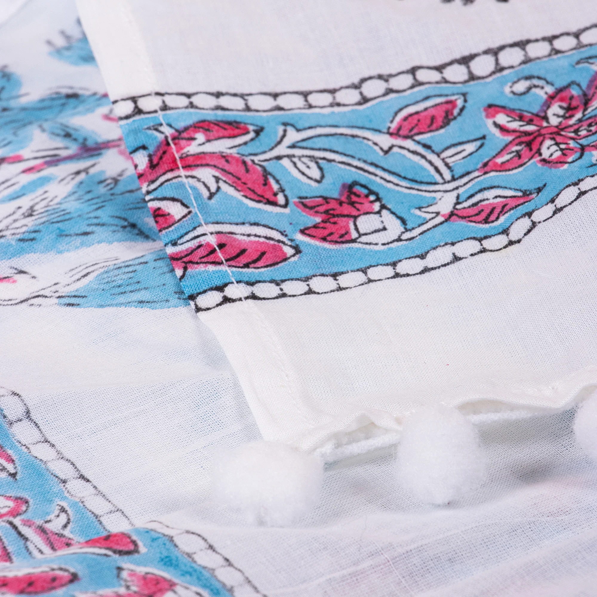 Indian Women's Block Printed Handmade Pure Cotton Stole - Image 3