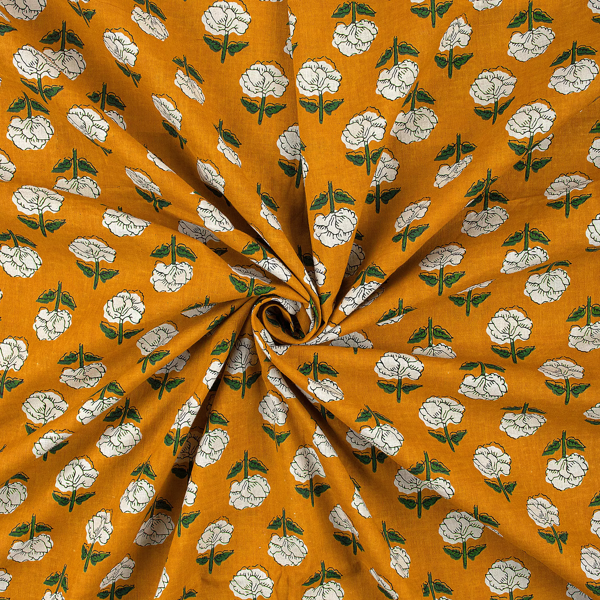 Hand Block Bagru Printed Fabric - Image 4