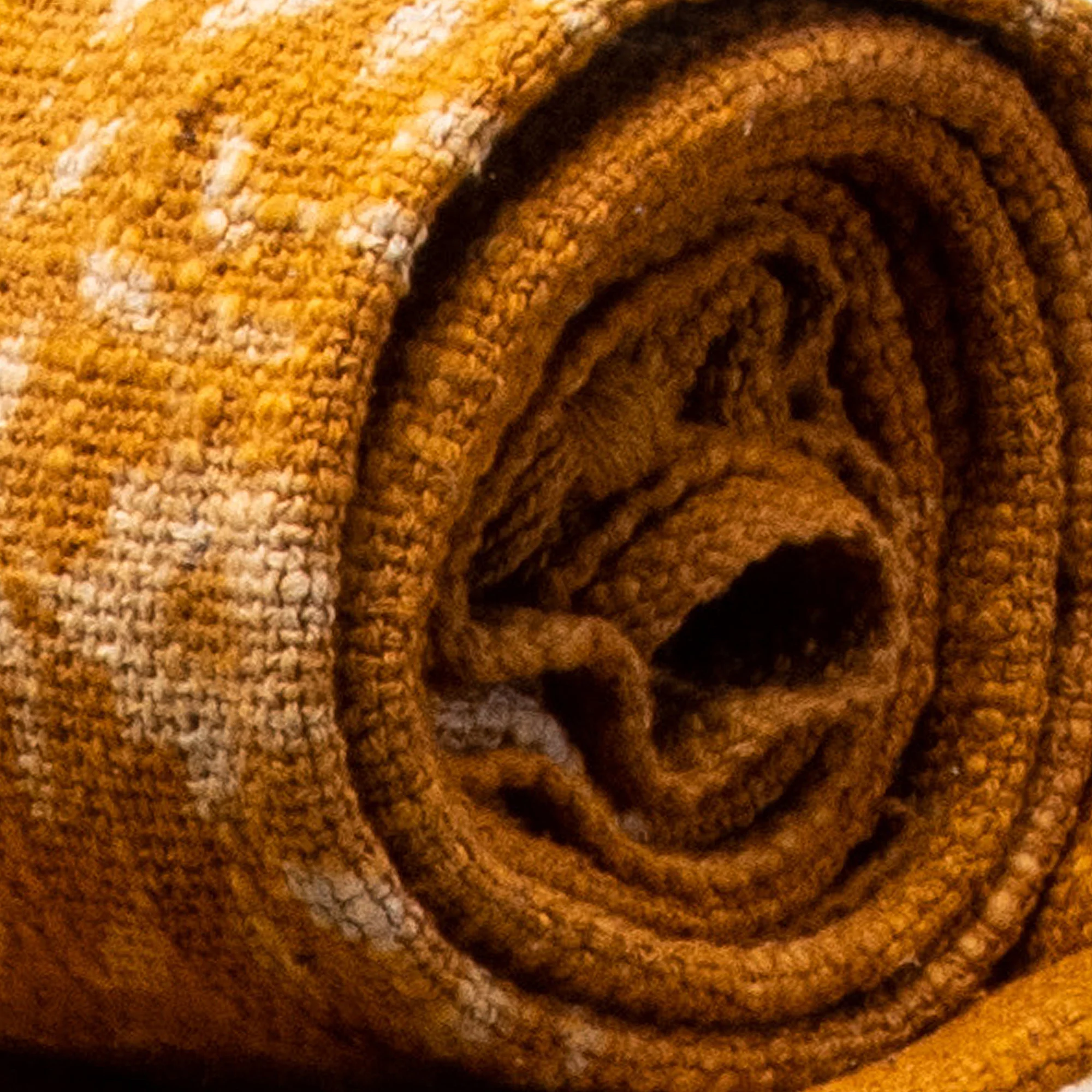 Mustard Yellow Block Printed Indian Pure Cotton Bedspread Throw - Image 5