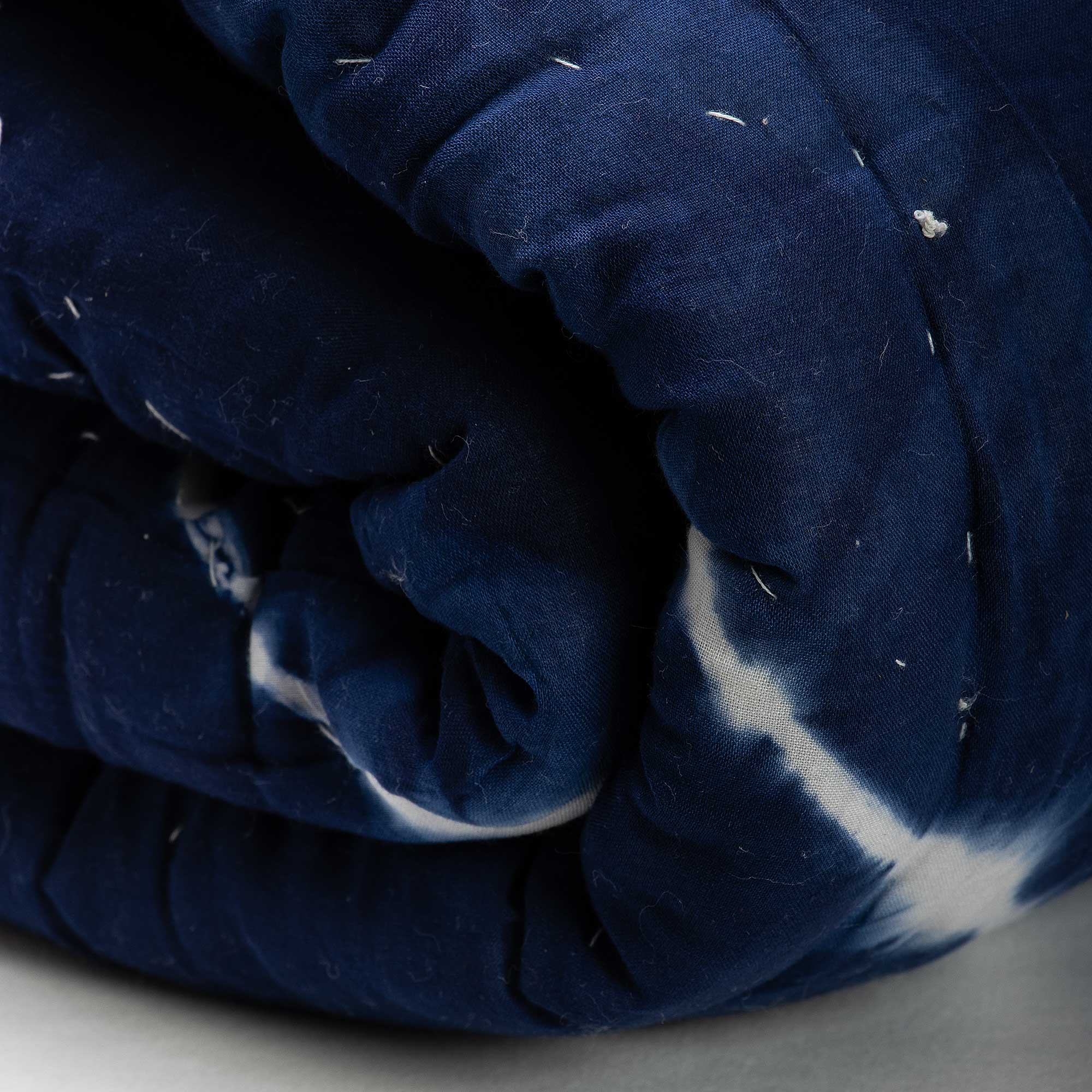 Blue Natural Tie Dye Pure Cotton Indian Jaipuri Razai Quilts - Image 4