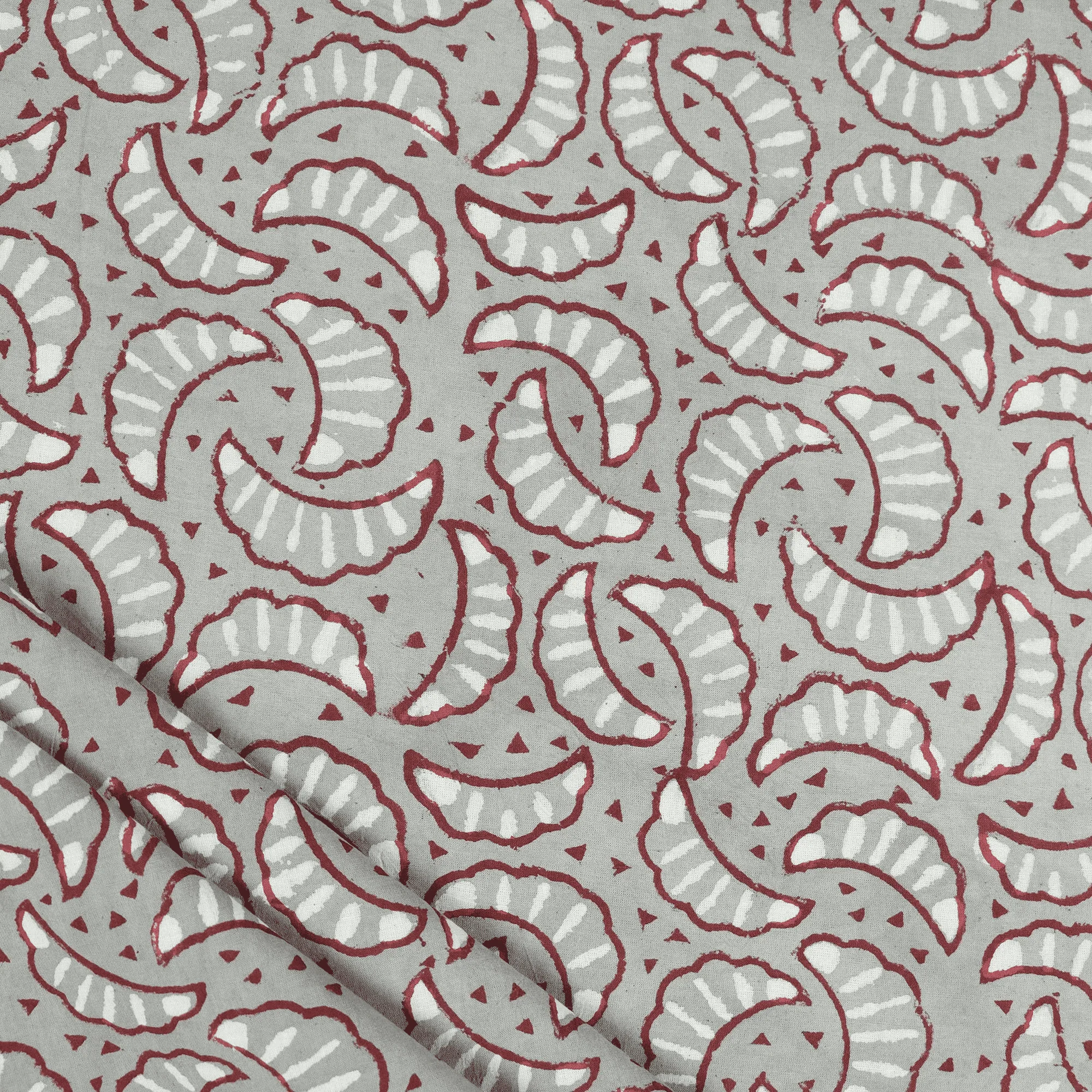 Natural Block Print Hand Dyed Pure Cotton Kashish Fabric for Kimono - Image 2