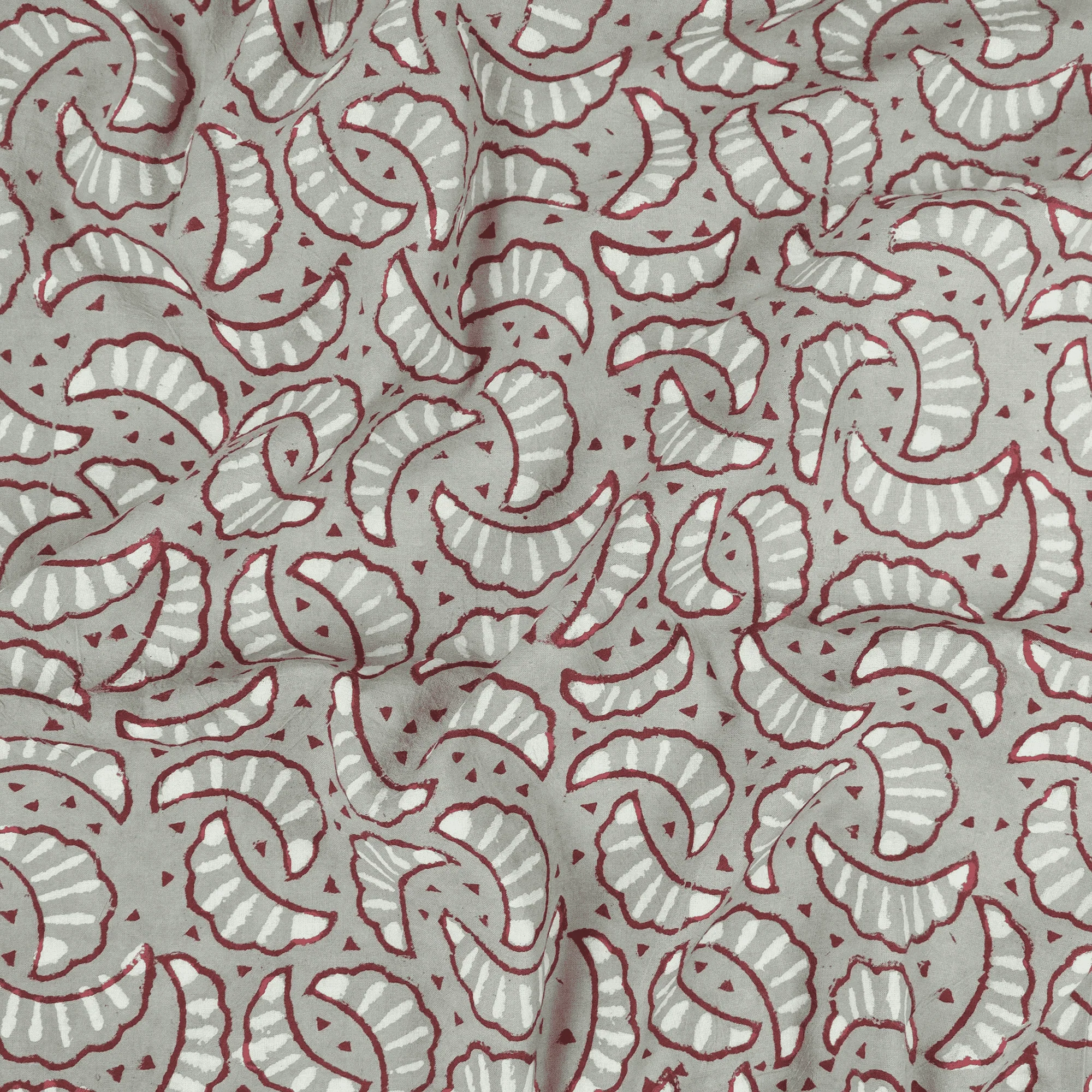 Natural Block Print Hand Dyed Pure Cotton Kashish Fabric for Kimono - Image 3