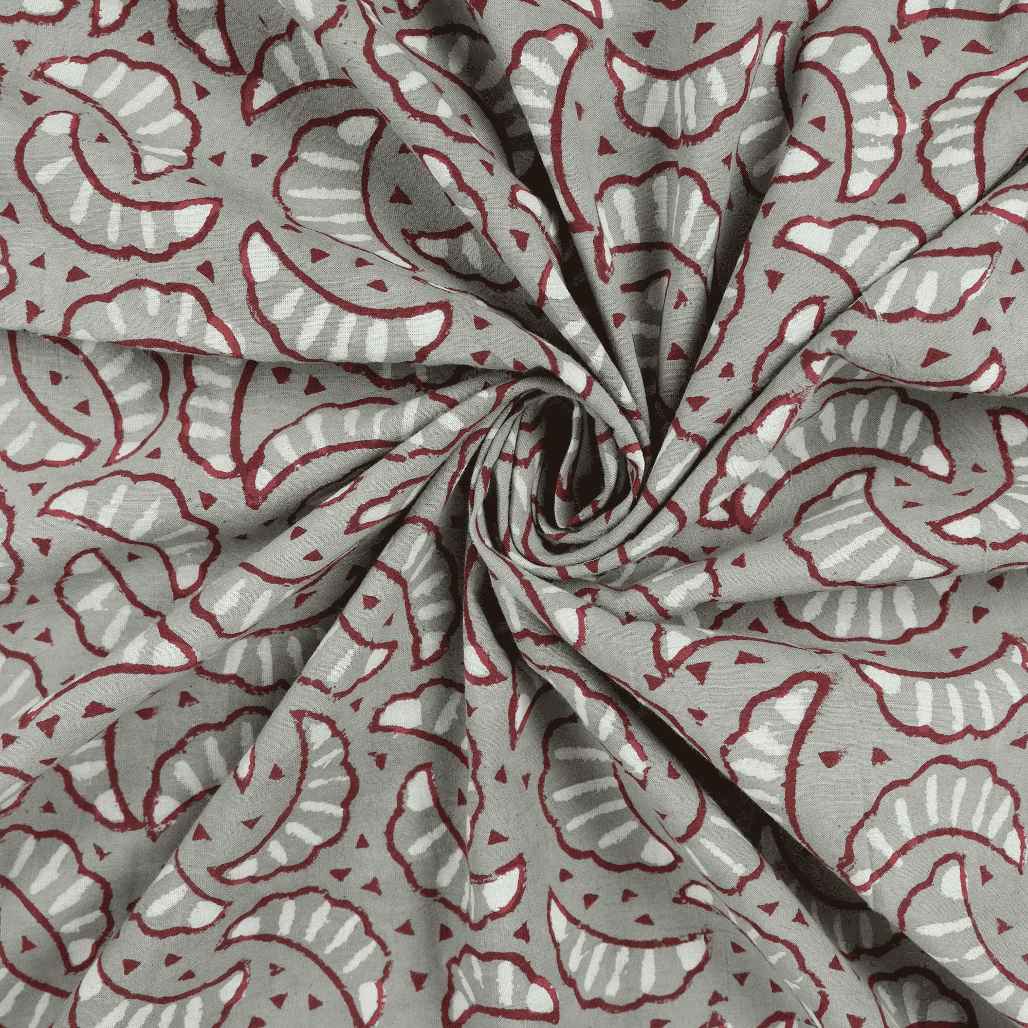 Natural Block Print Hand Dyed Pure Cotton Kashish Fabric for Kimono - Image 4