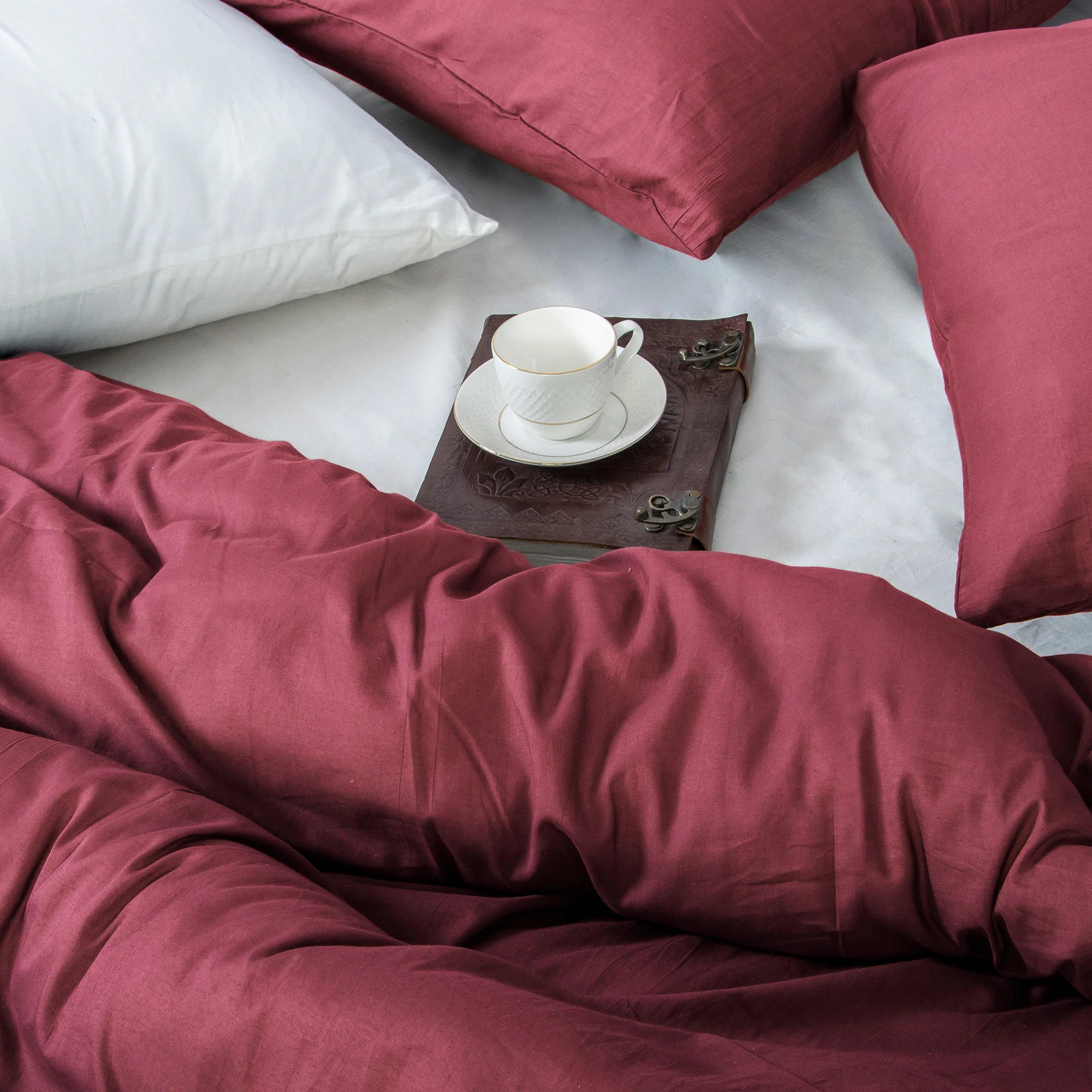 Natural Dyed Indian Solid Cotton Duvet Cover - Image 3