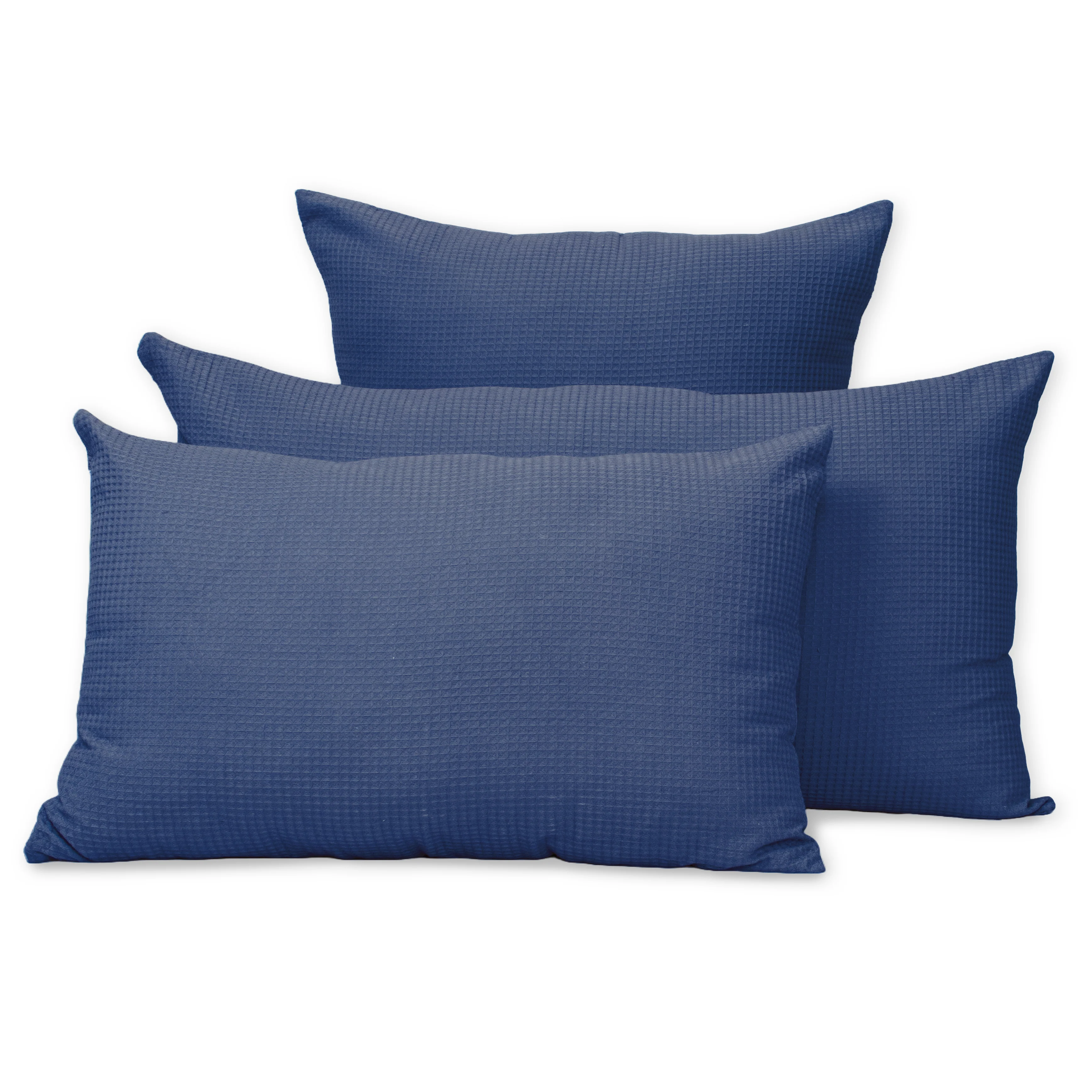Navy Blue Organic Cotton Cushion Cover - Image 3