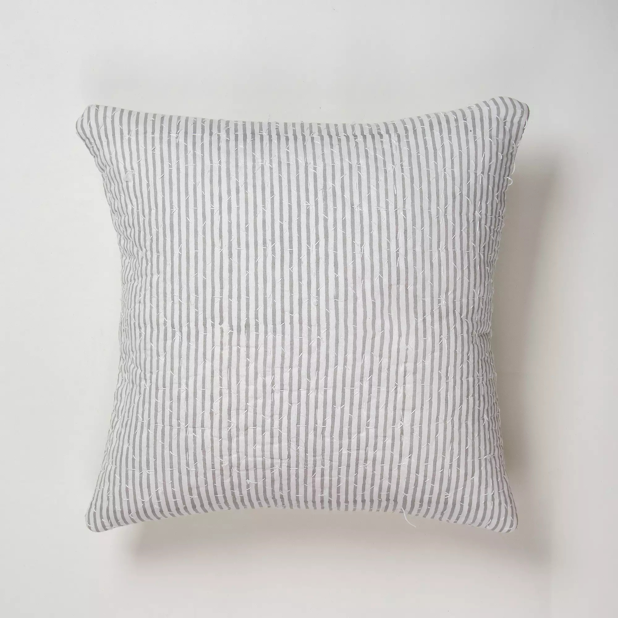 Hand Printed Kantha Sofa Cushion Cover - Image 2
