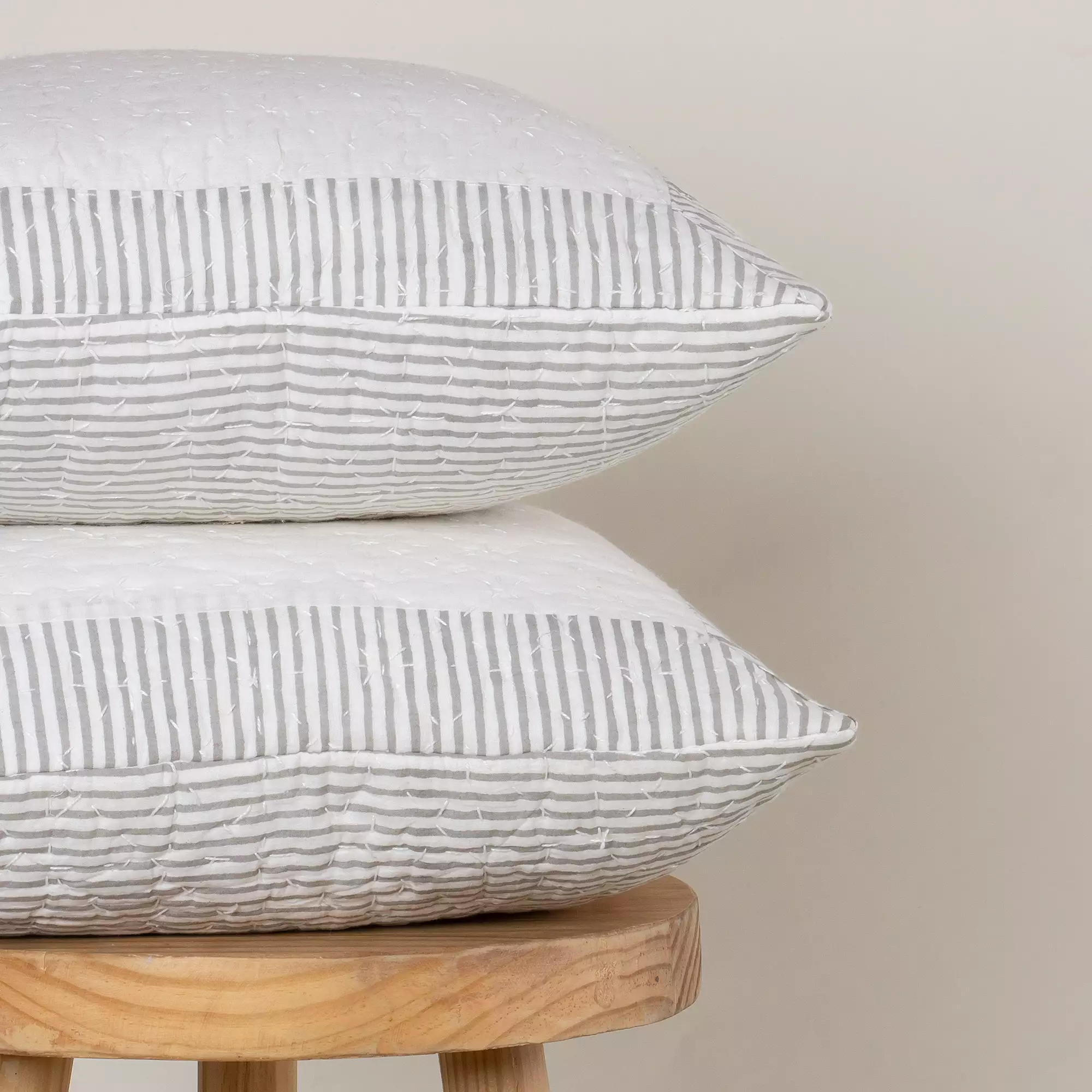 Hand Printed Kantha Sofa Cushion Cover - Image 4