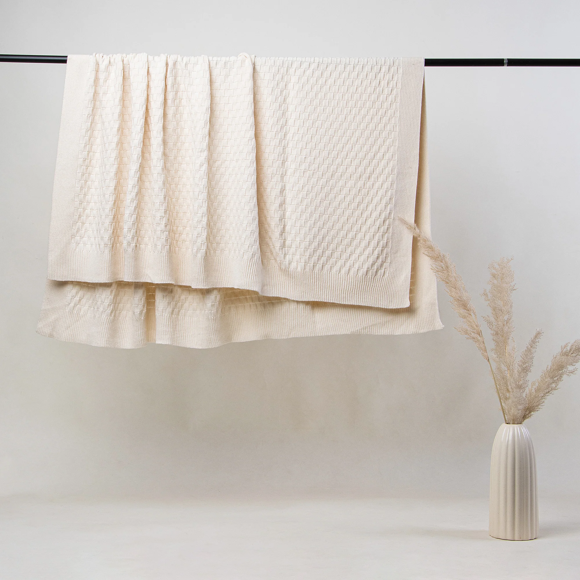 Cotton Knitted Throw Blanket for Sofa - Image 5