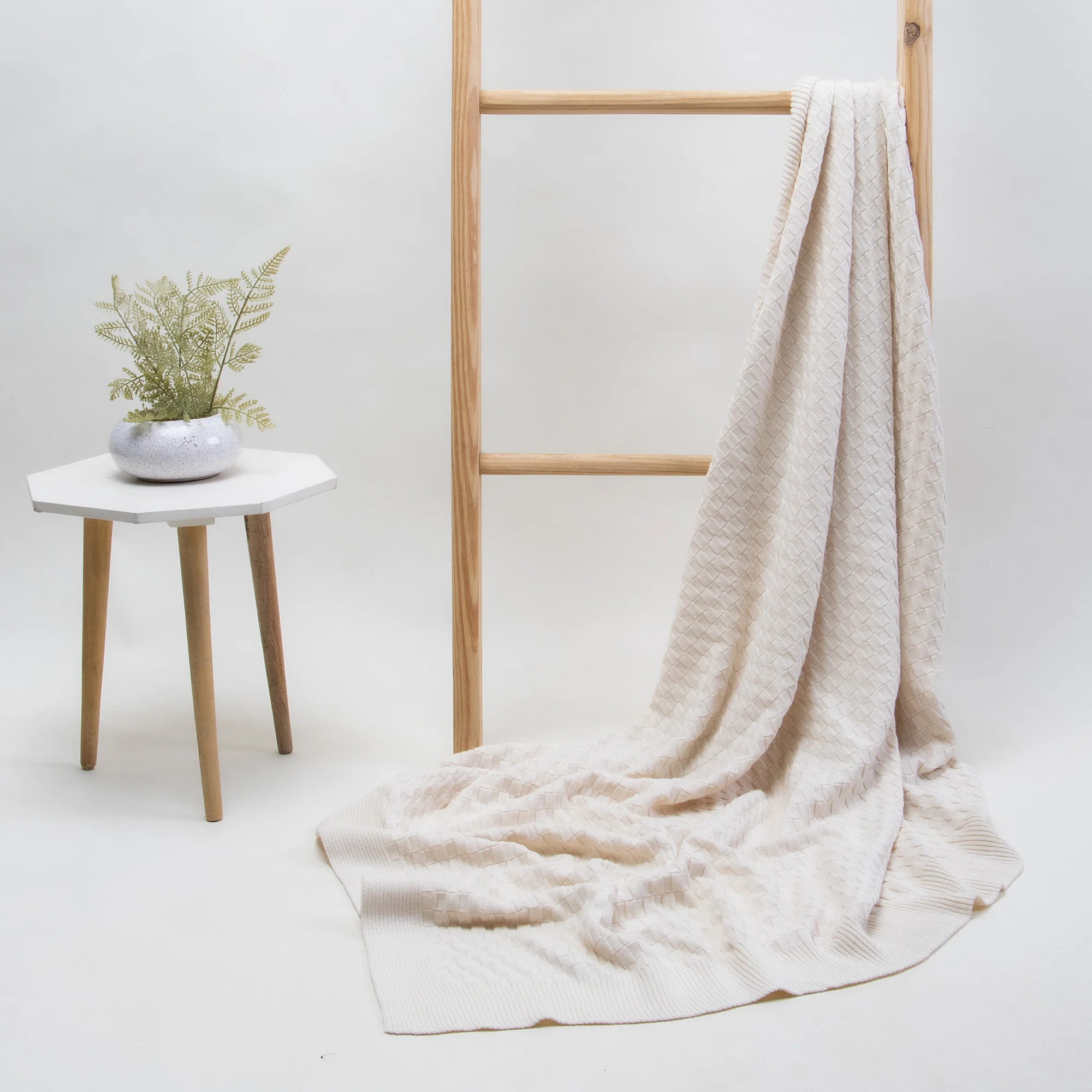 Cotton Knitted Throw Blanket for Sofa - Image 6
