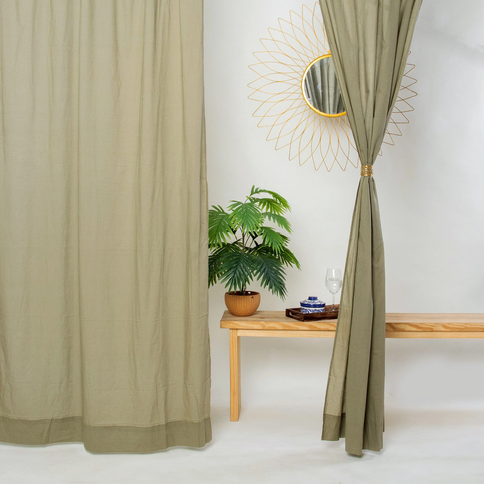 Indian Natural Dyed Cotton Curtain - Image 4
