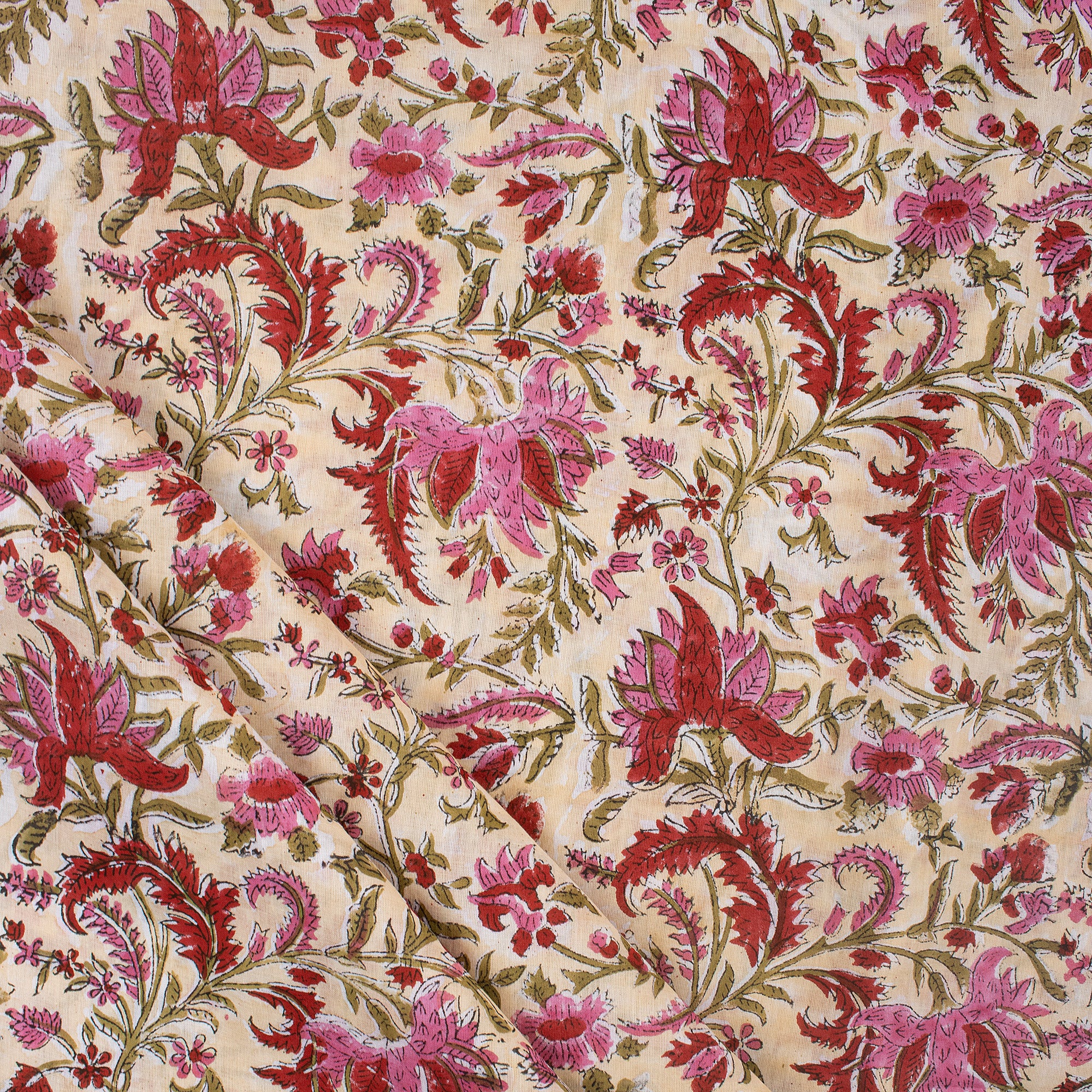 Breathable Hand Block Printed Cotton Fabric