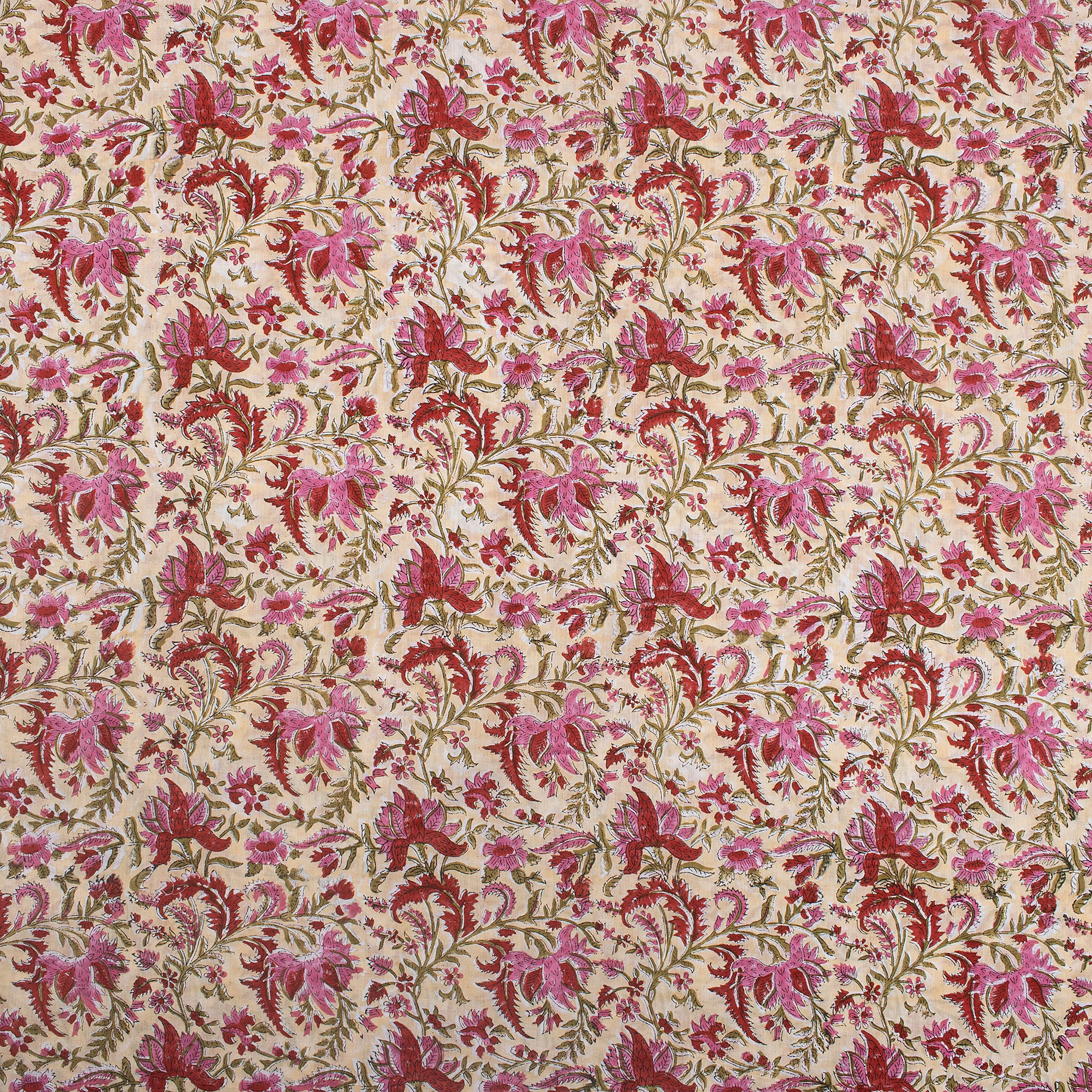 Breathable Hand Block Printed Cotton Fabric - Image 2