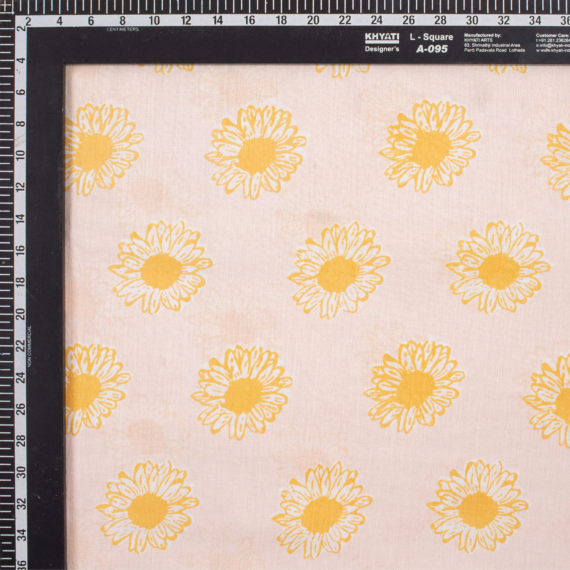 Floral Pure Cotton Hand Block Printed Fabric - Image 4