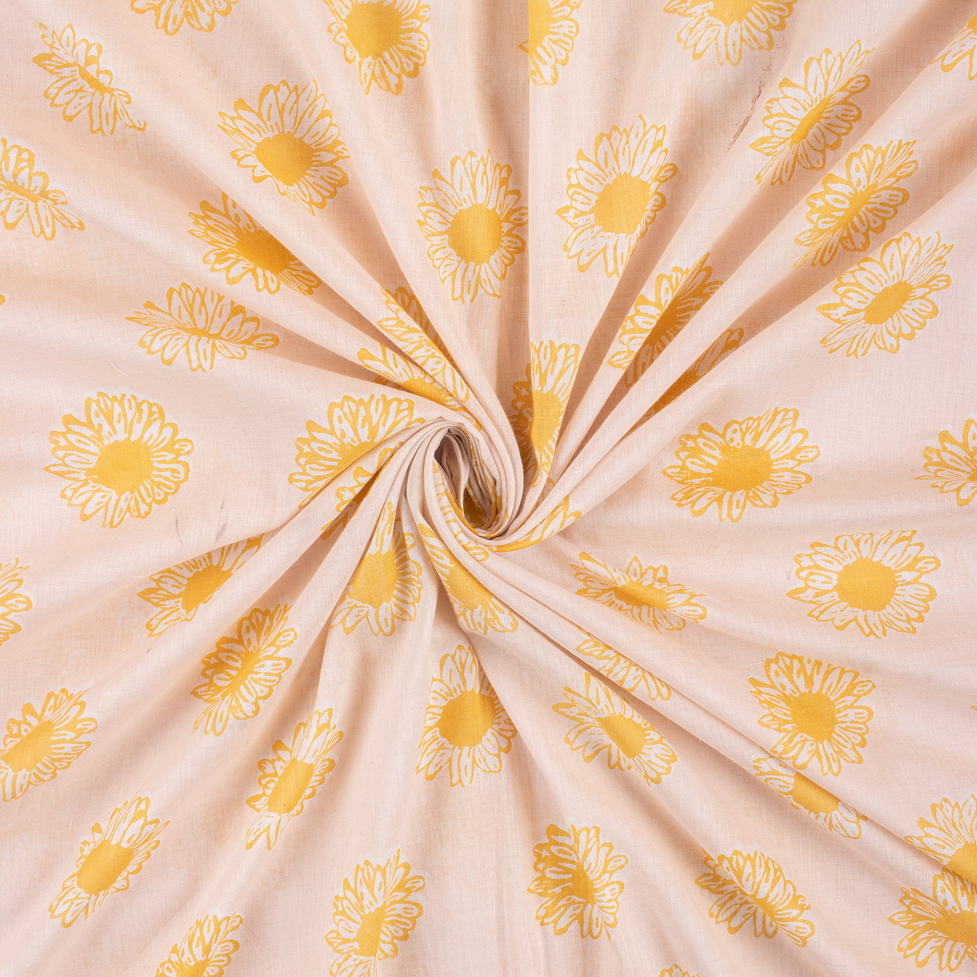 Floral Pure Cotton Hand Block Printed Fabric - Image 5