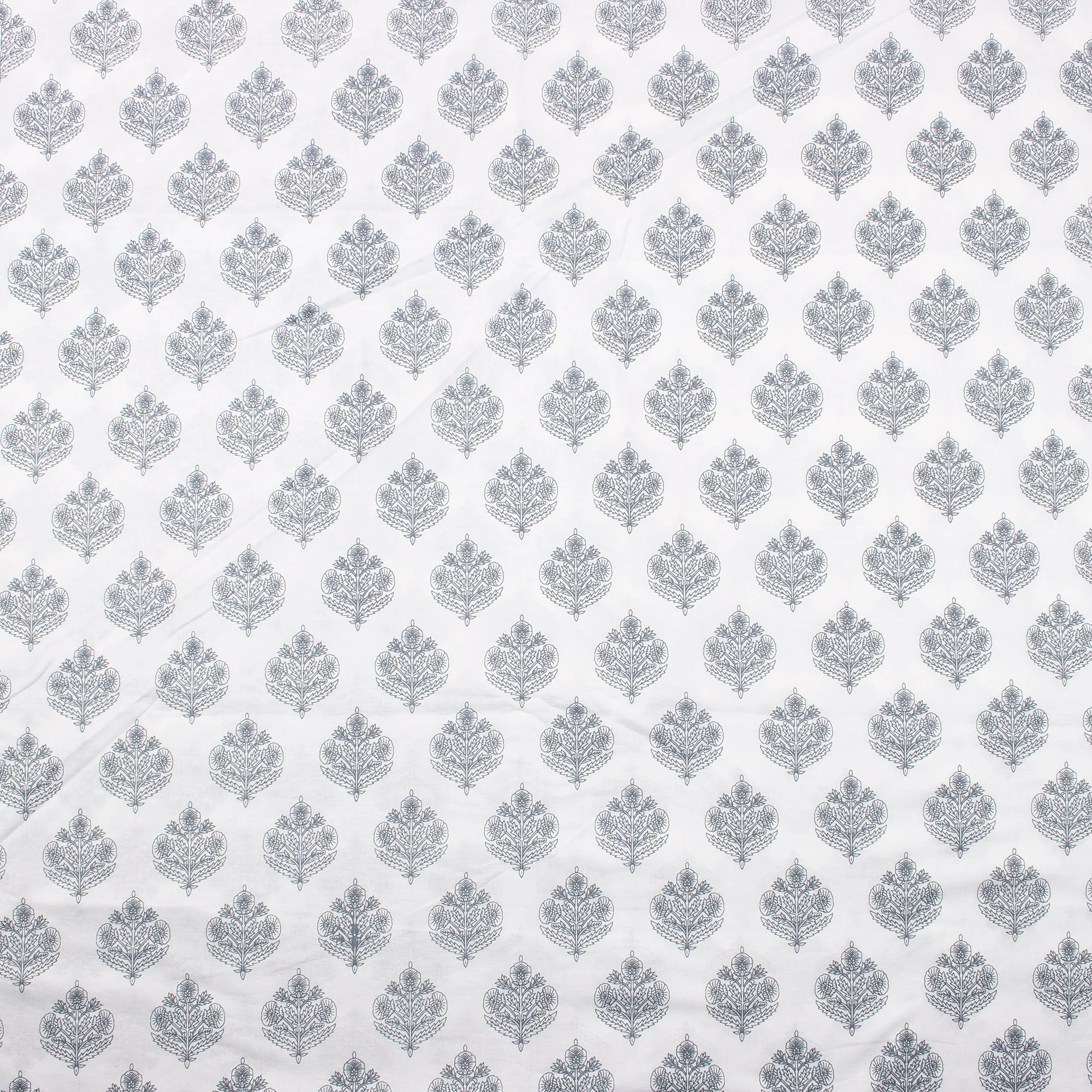 Leaf Boota 100% Cotton Hand Block Print Fabric - Image 4