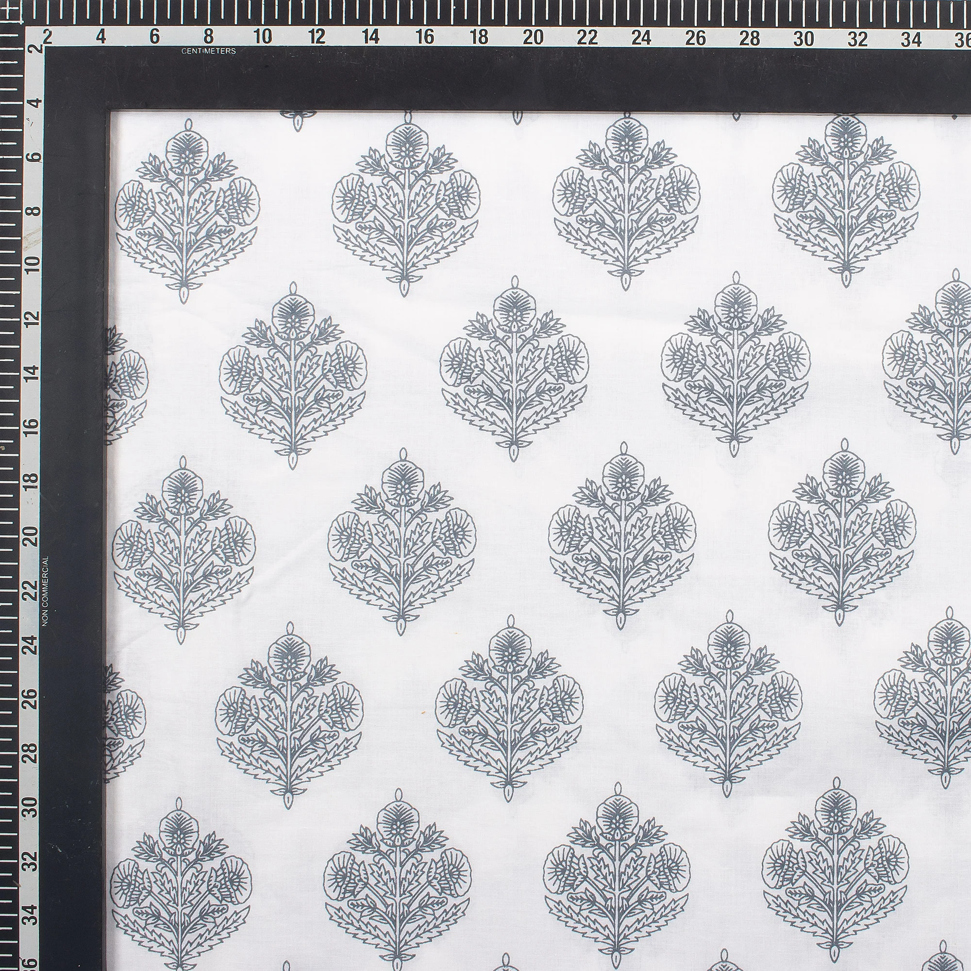 Leaf Boota 100% Cotton Hand Block Print Fabric - Image 5