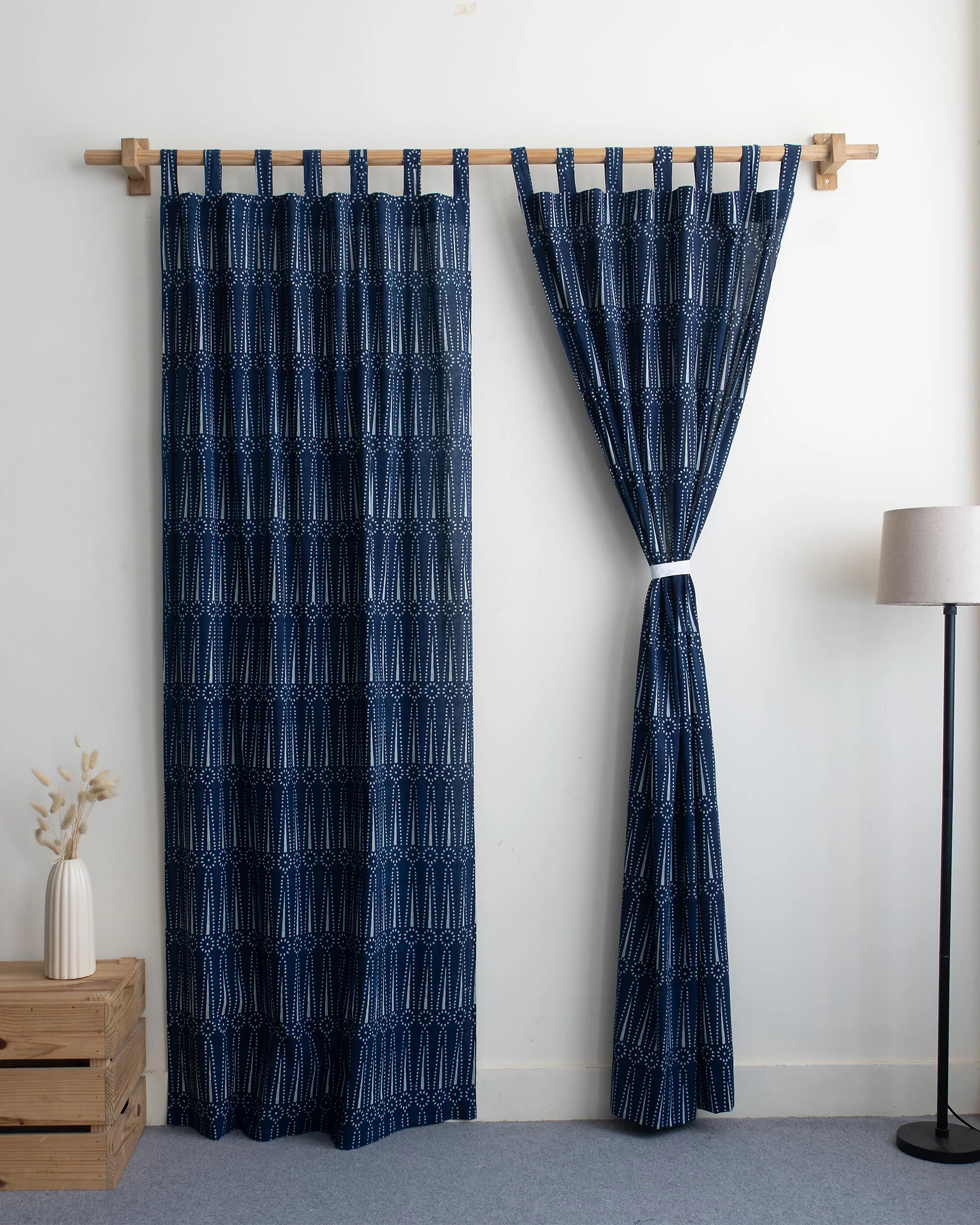 Premium Block Printed Cotton Curtains for Home Decor - Image 3
