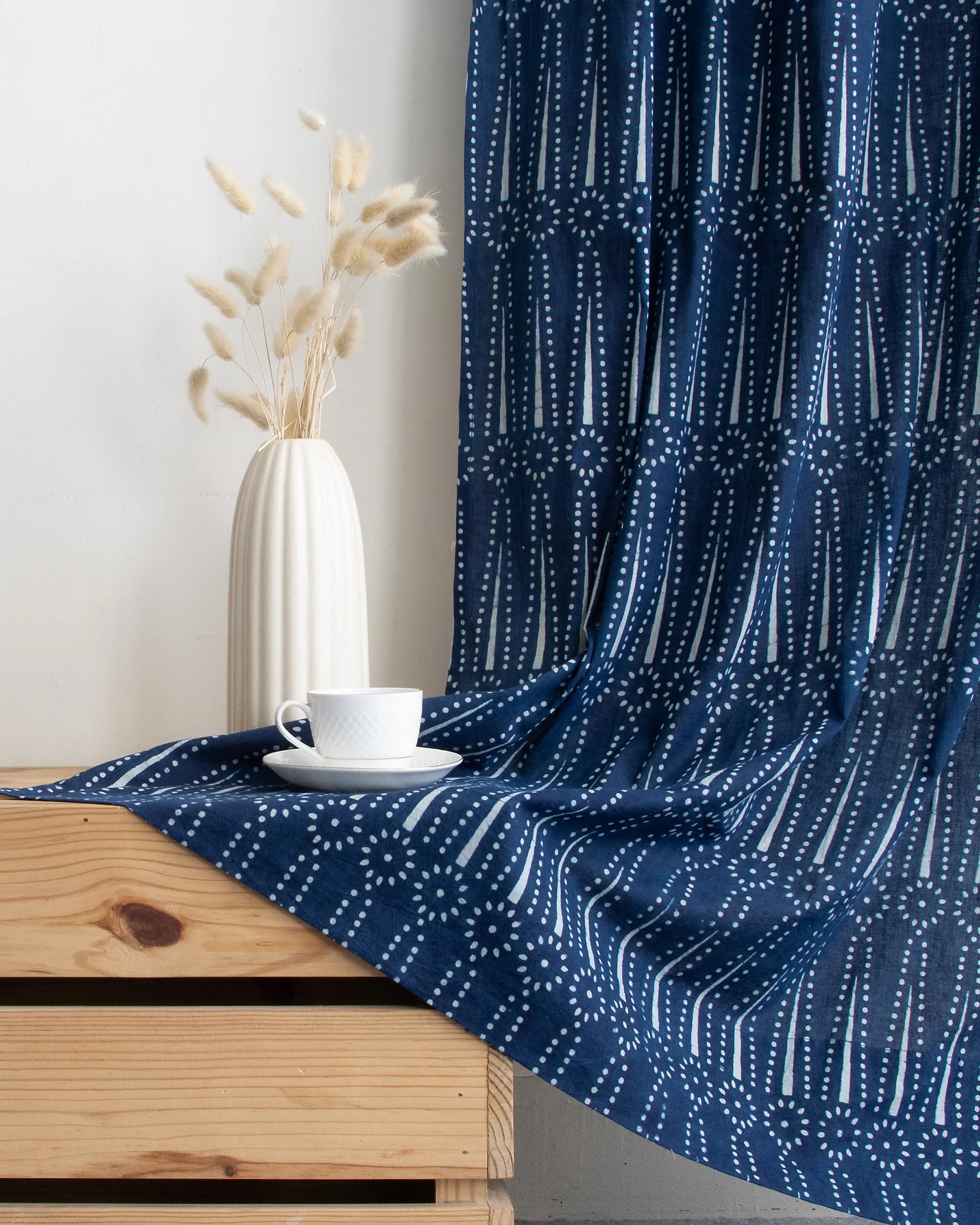 Premium Block Printed Cotton Curtains for Home Decor - Image 4
