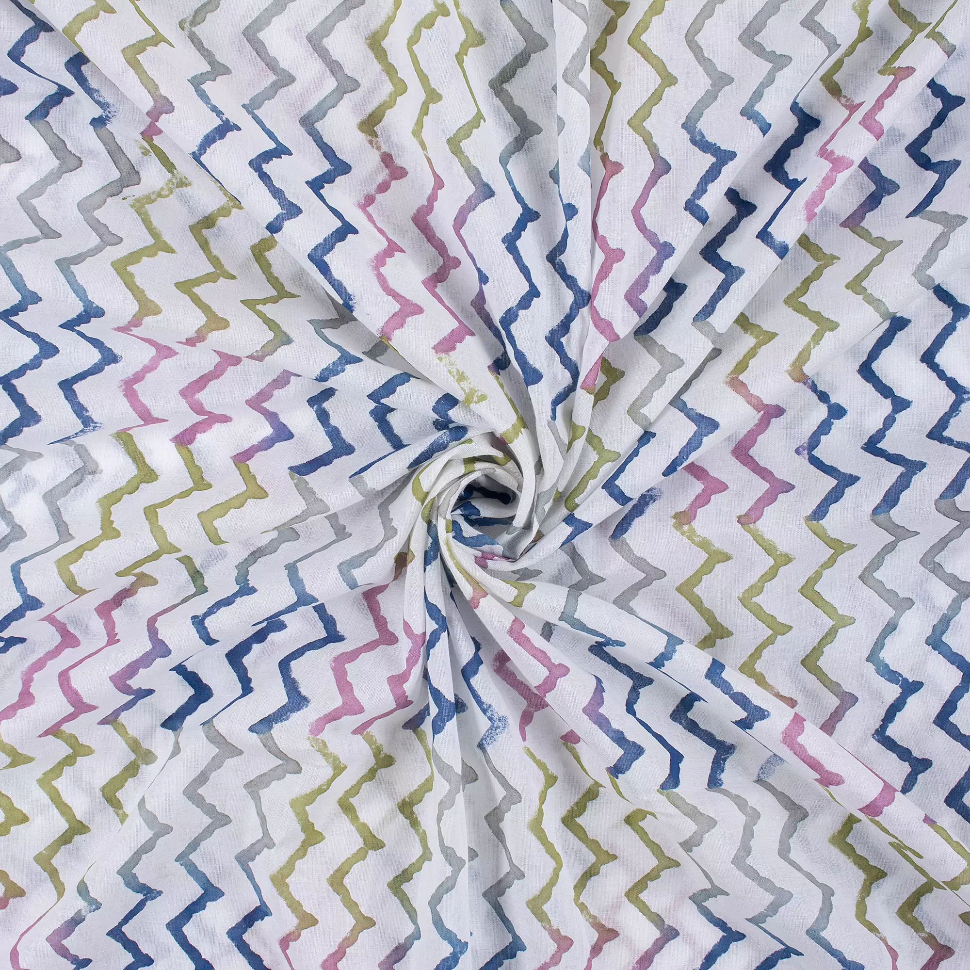 Hand Block Printed Cotton Fabric - Image 4