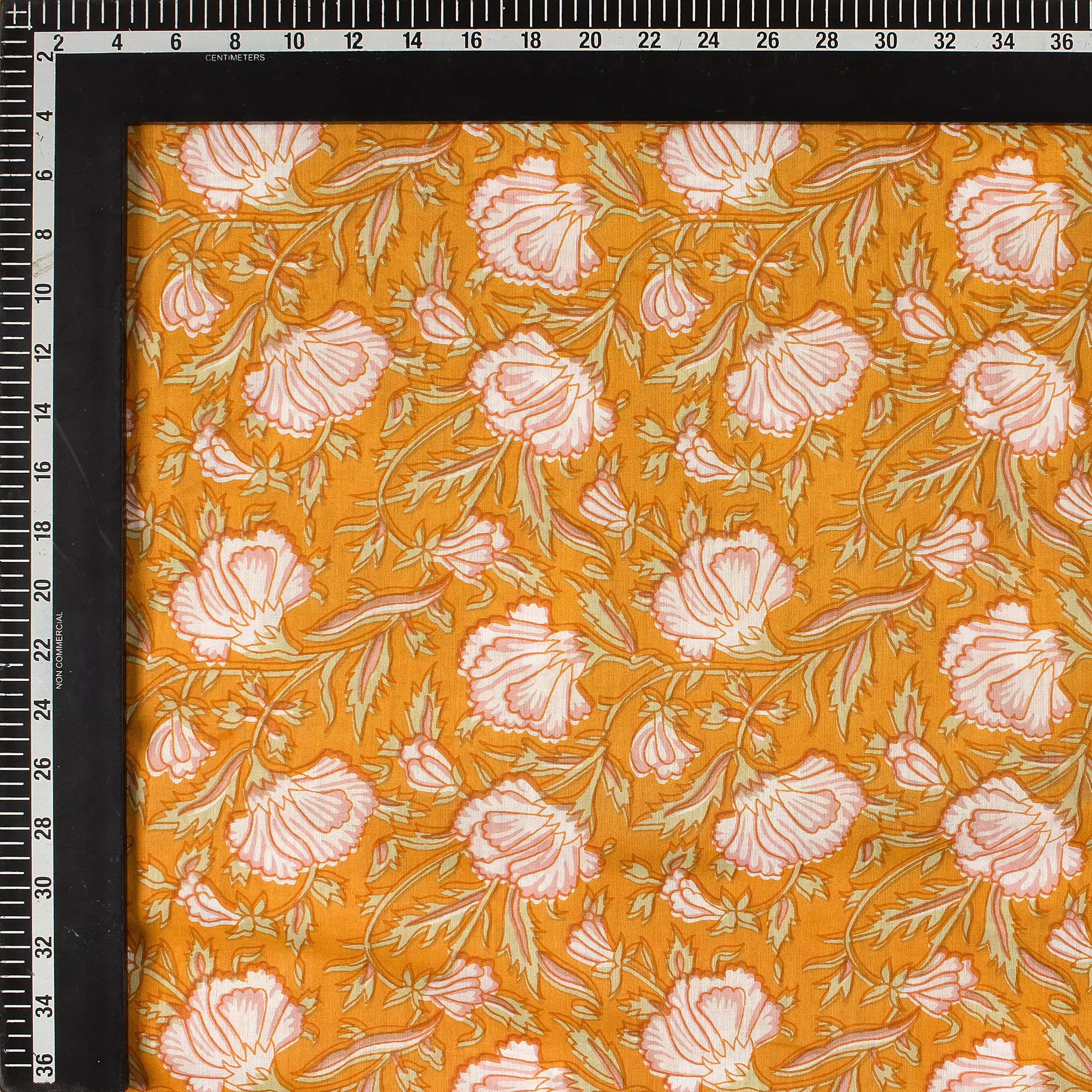 Floral Hand Block Print Fabric - Image 4