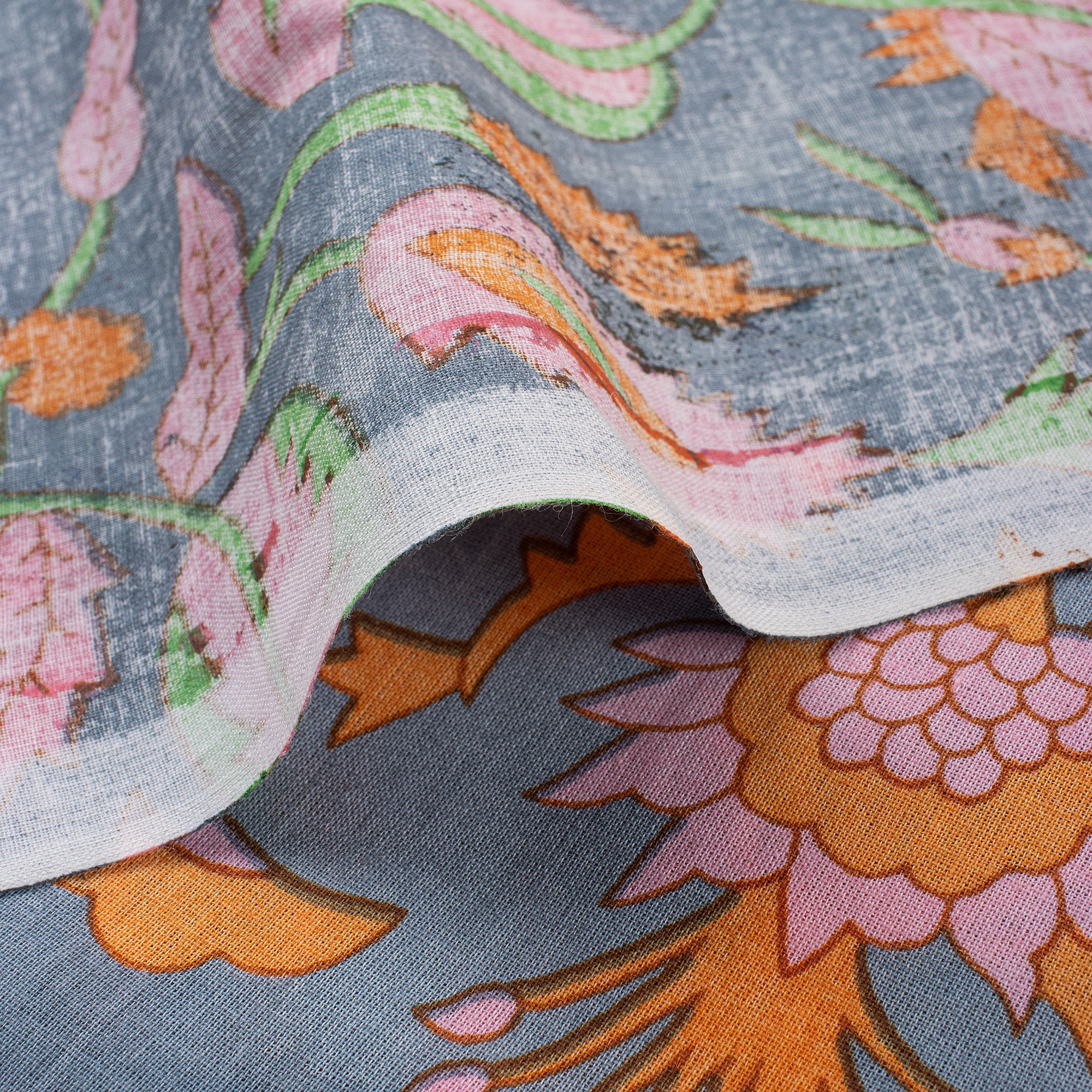 Floral Hand Block Printed Fabric for Daily Wear - Image 5