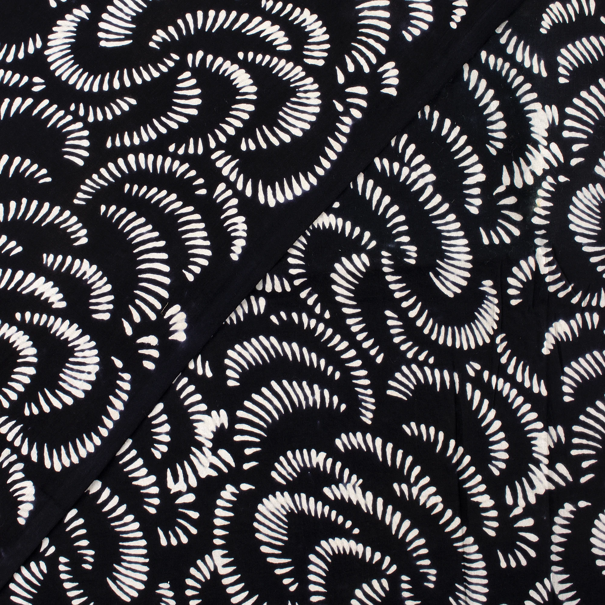 Organic Cotton Black and White Fabric - Image 2