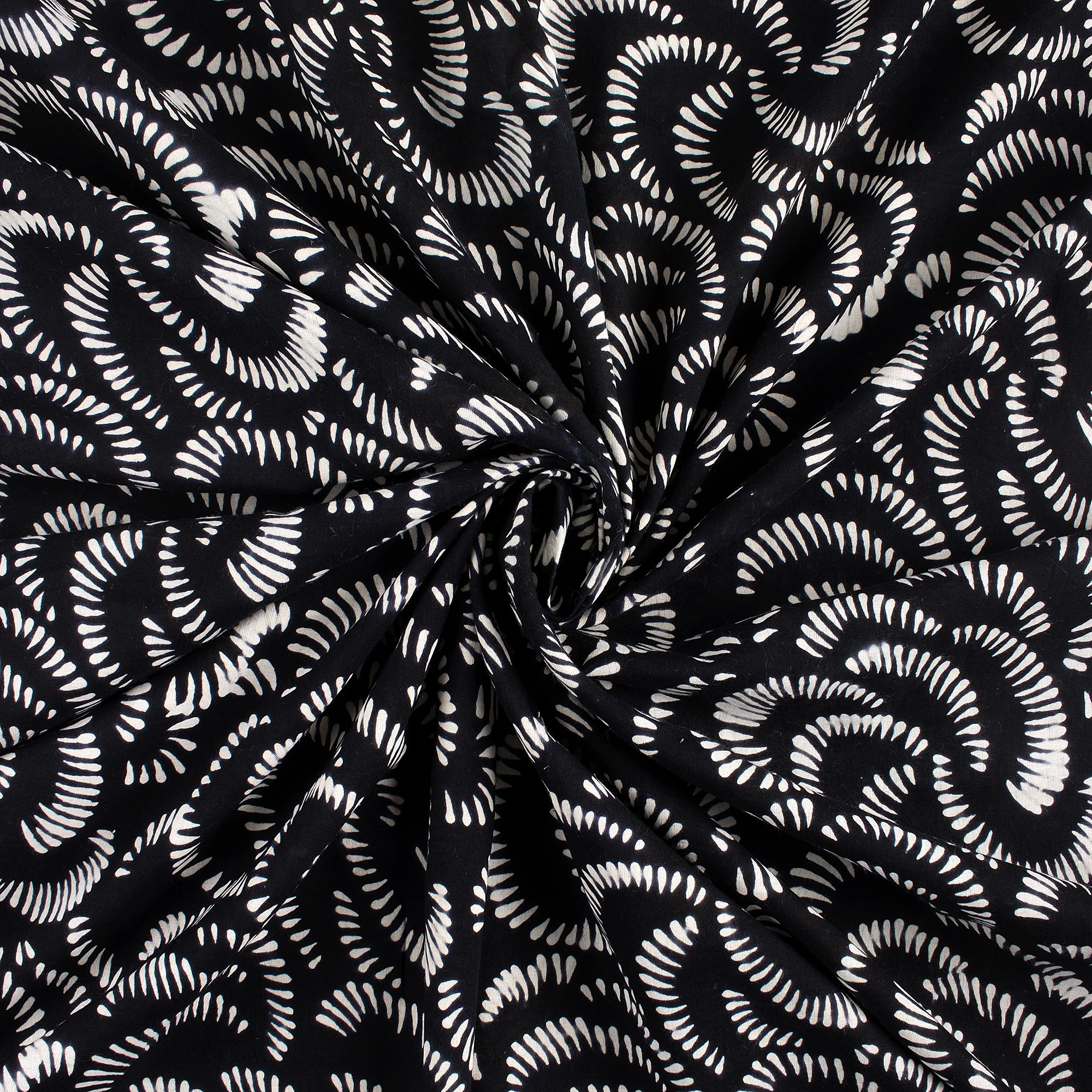 Organic Cotton Black and White Fabric - Image 4