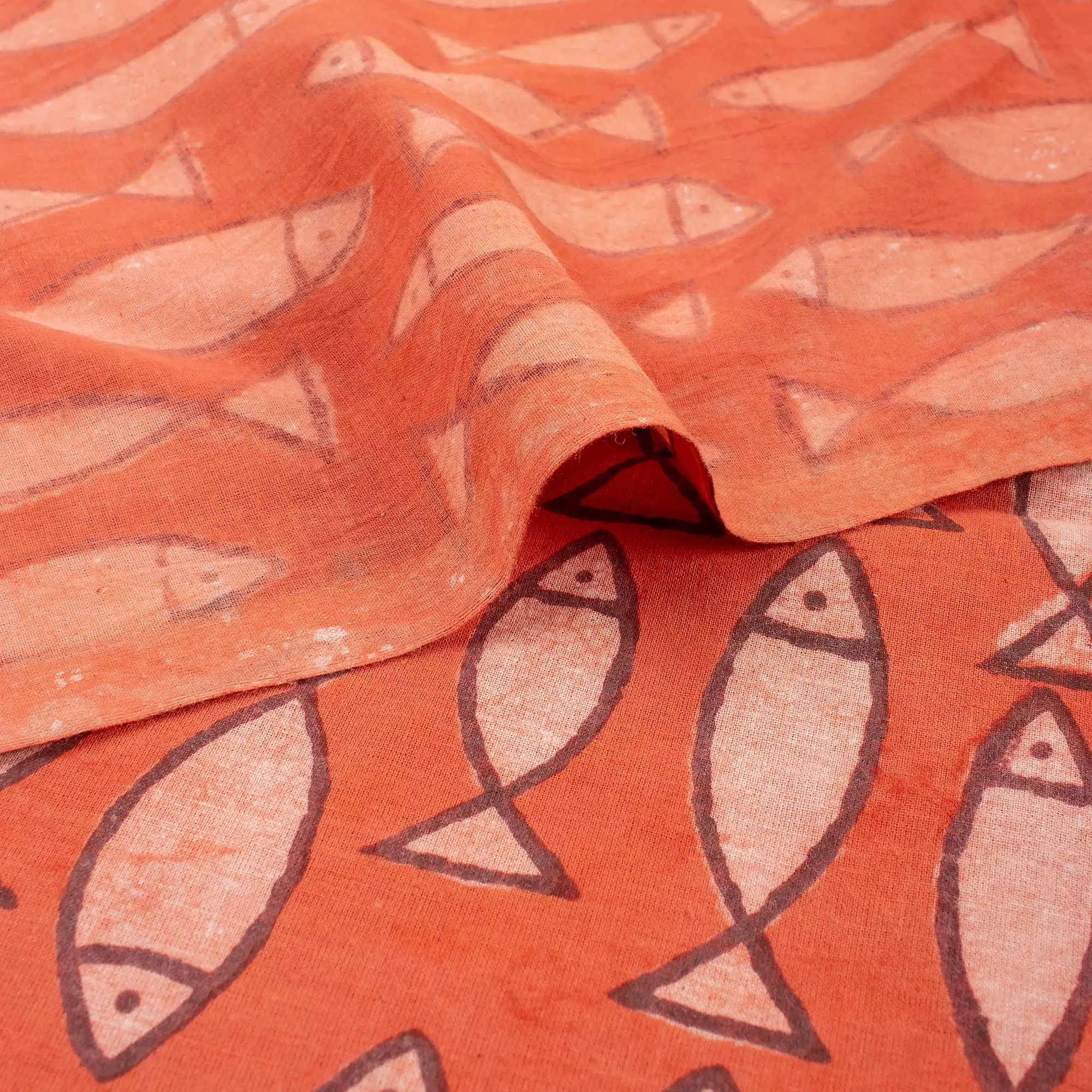 Organic Cotton Bagru Print Fabric - Image 2