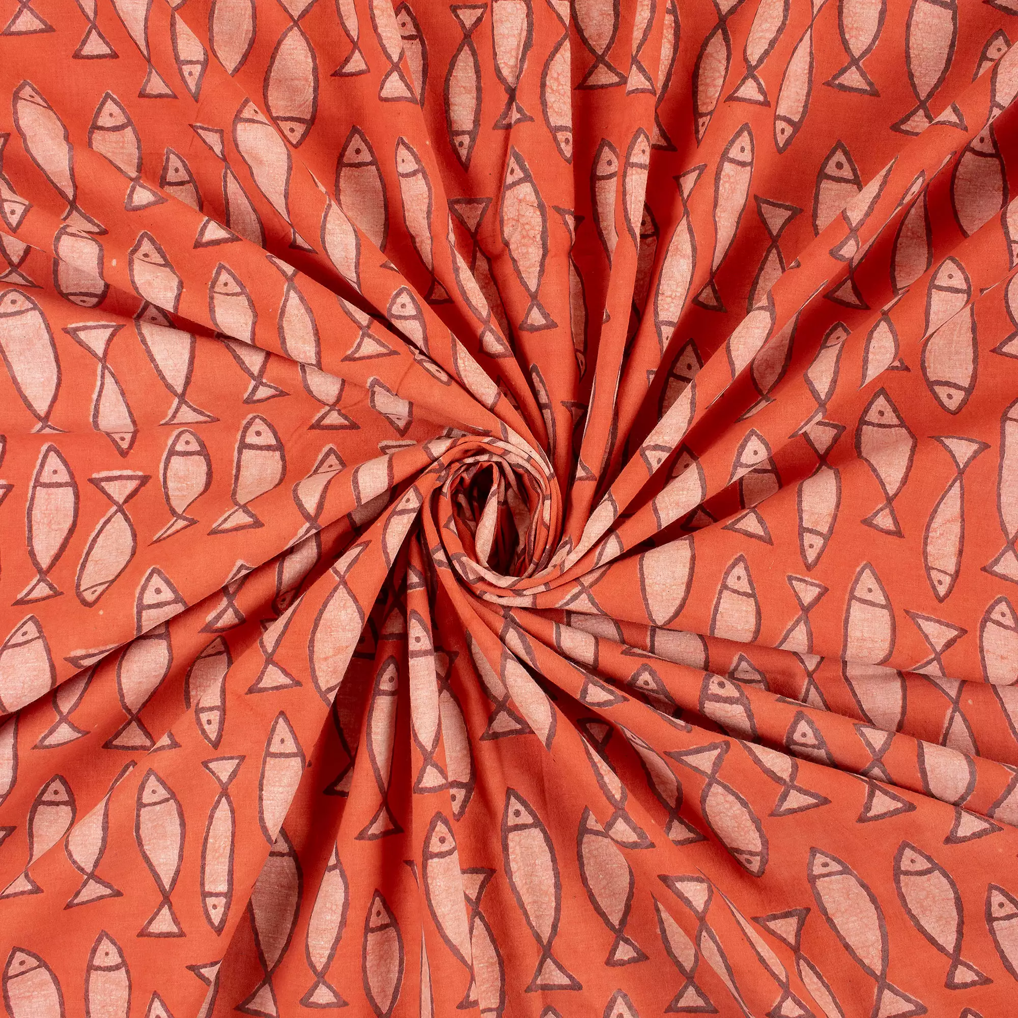 Organic Cotton Bagru Print Fabric - Image 4
