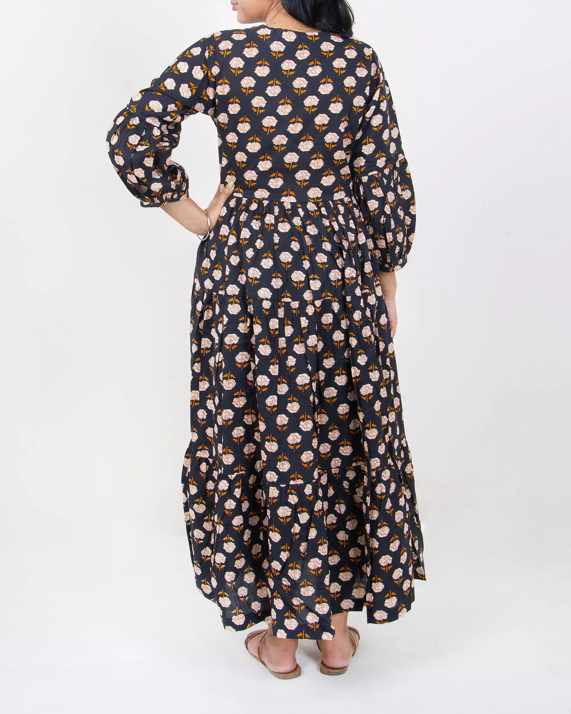 Organic Cotton Hand Block Printed Summer Maxi Dresses - Image 5