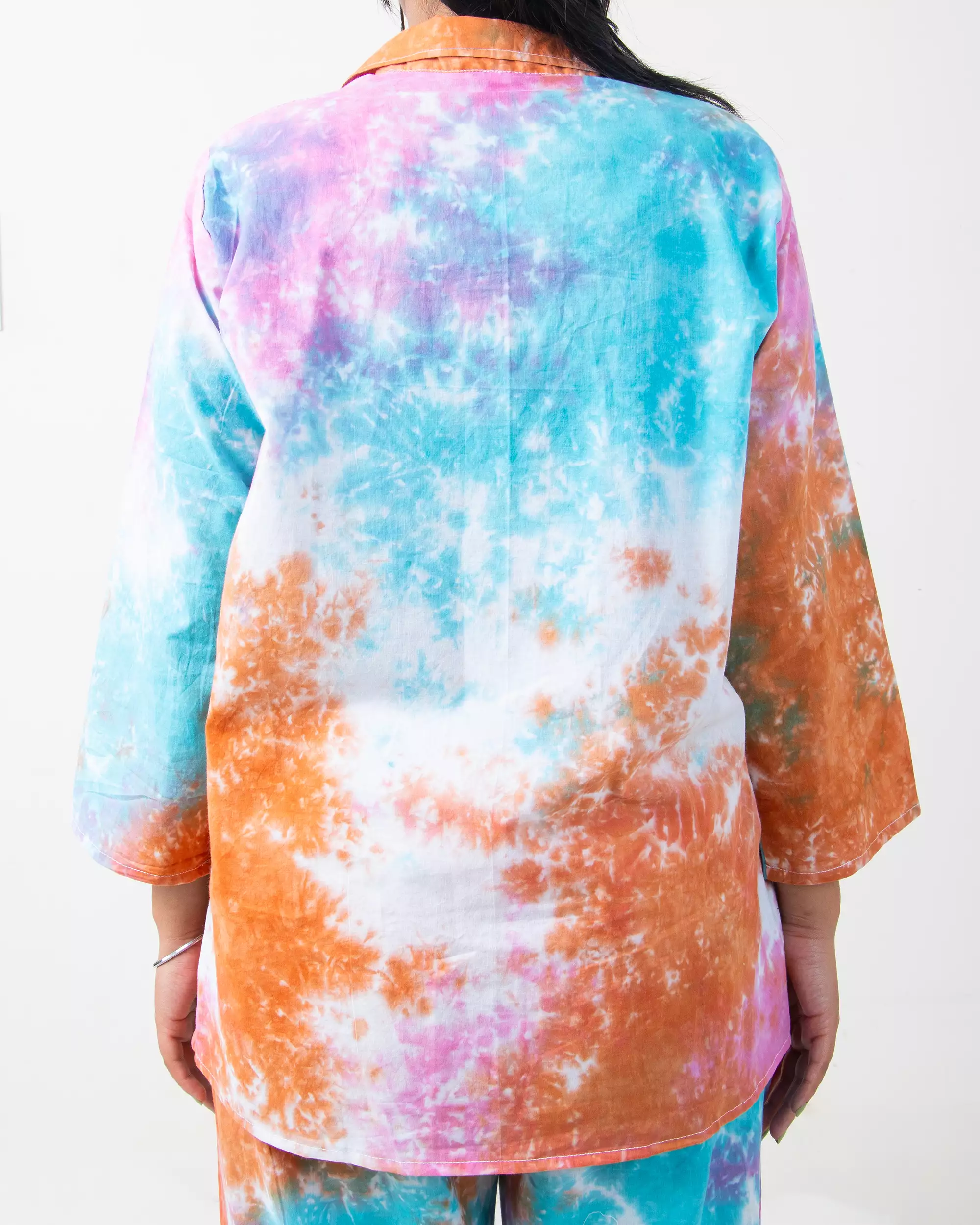 Organic Cotton Tie Dye Co-ord Set for Women - Daily Wear - Image 4