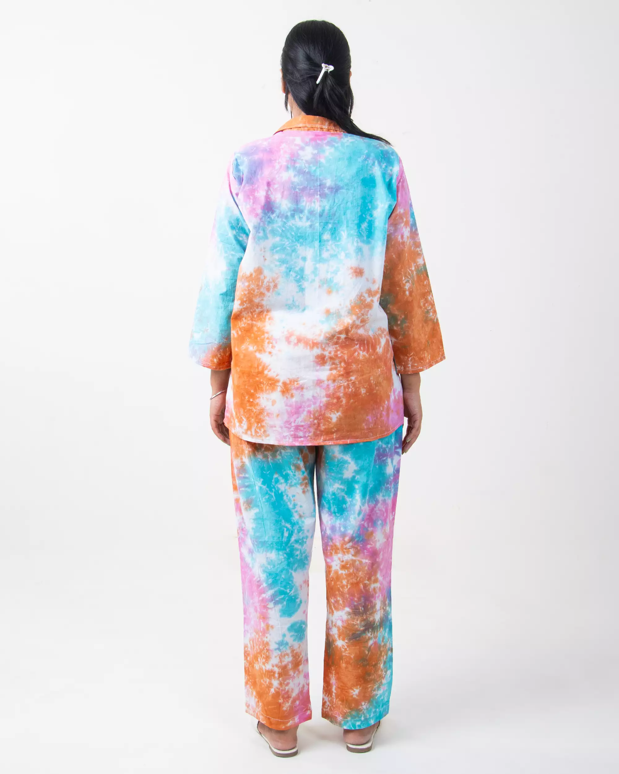 Organic Cotton Tie Dye Co-ord Set for Women - Daily Wear - Image 5