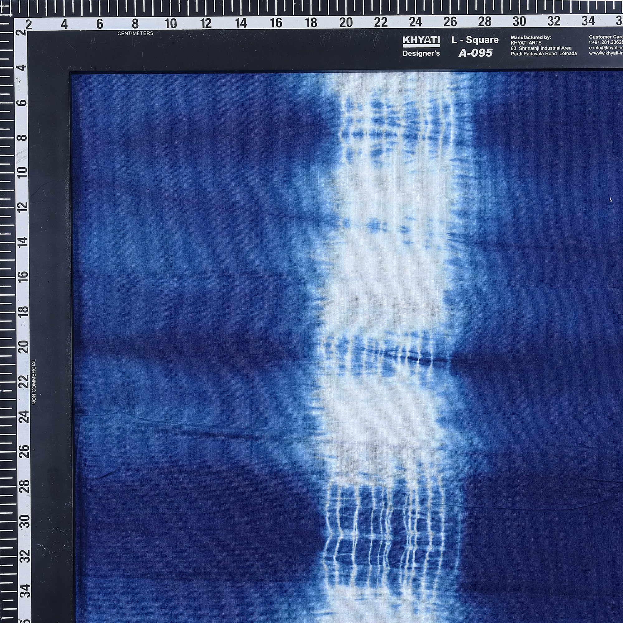 Organic Dark Blue Tie Dye Shibori Fabric - Image 3