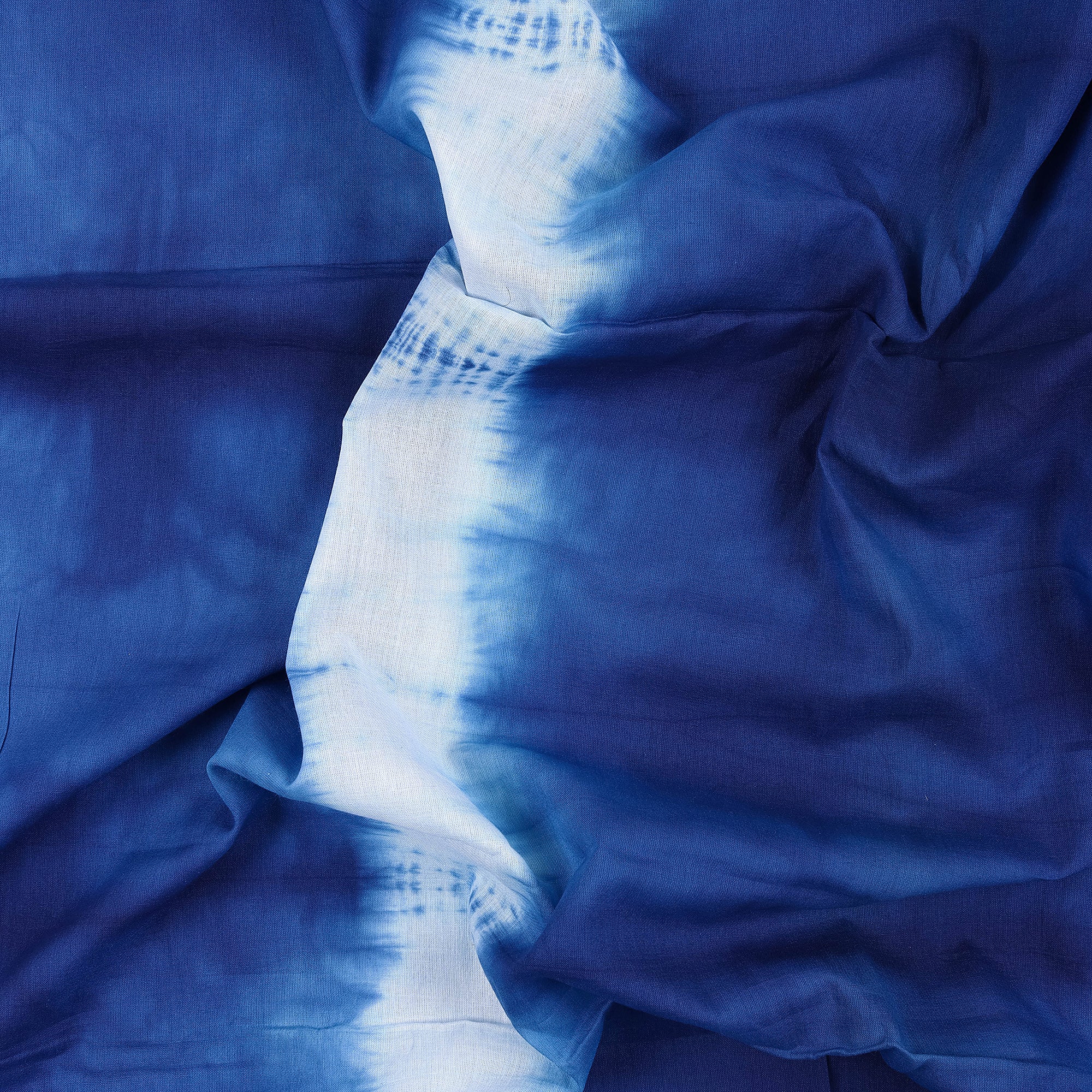 Organic Dark Blue Tie Dye Shibori Fabric - Image 4