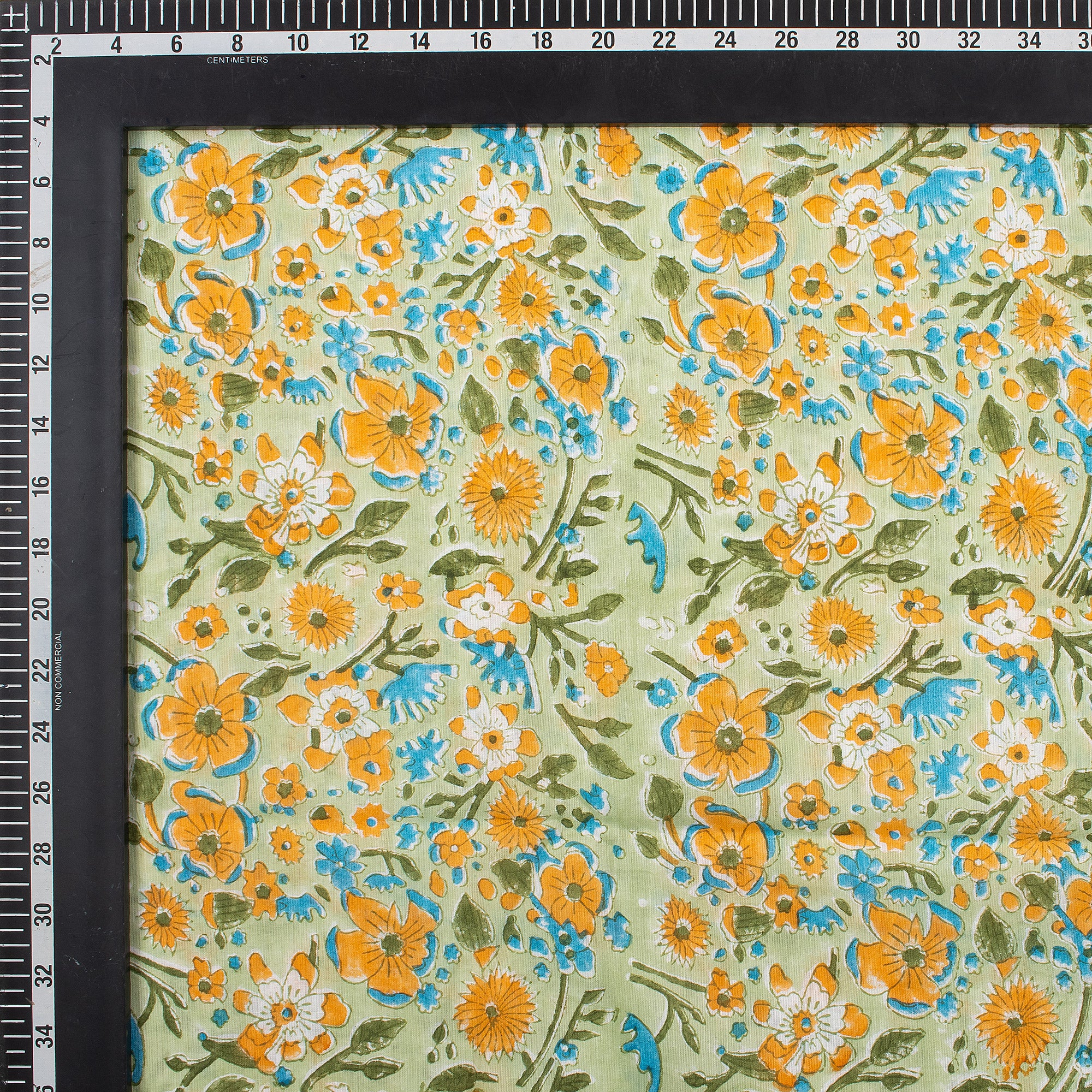 Organic Multi Floral Hand Block Printed Fabric By The Yard - Image 5