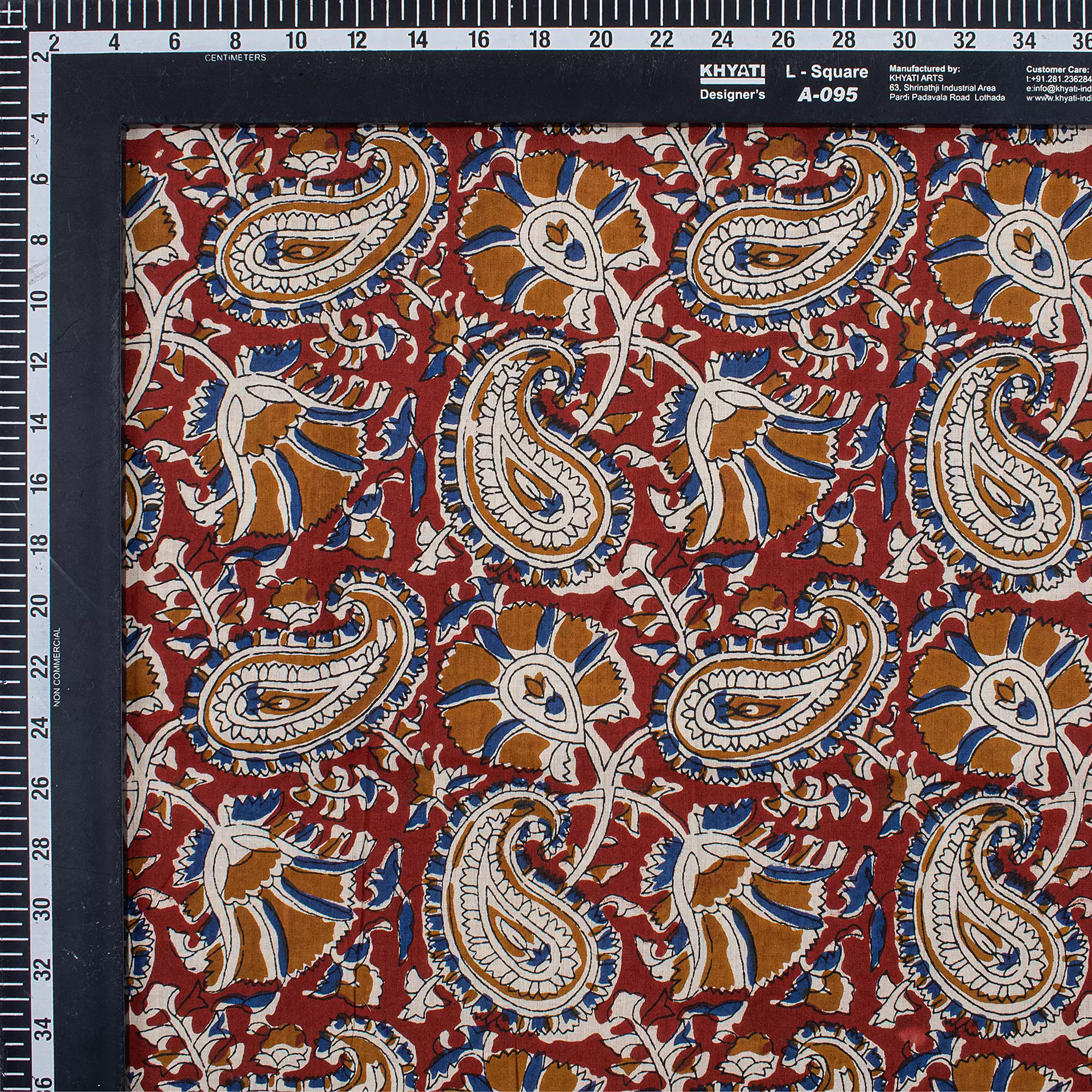 Paisley Cotton Bagru Hand Block Printed Fabric - Image 3