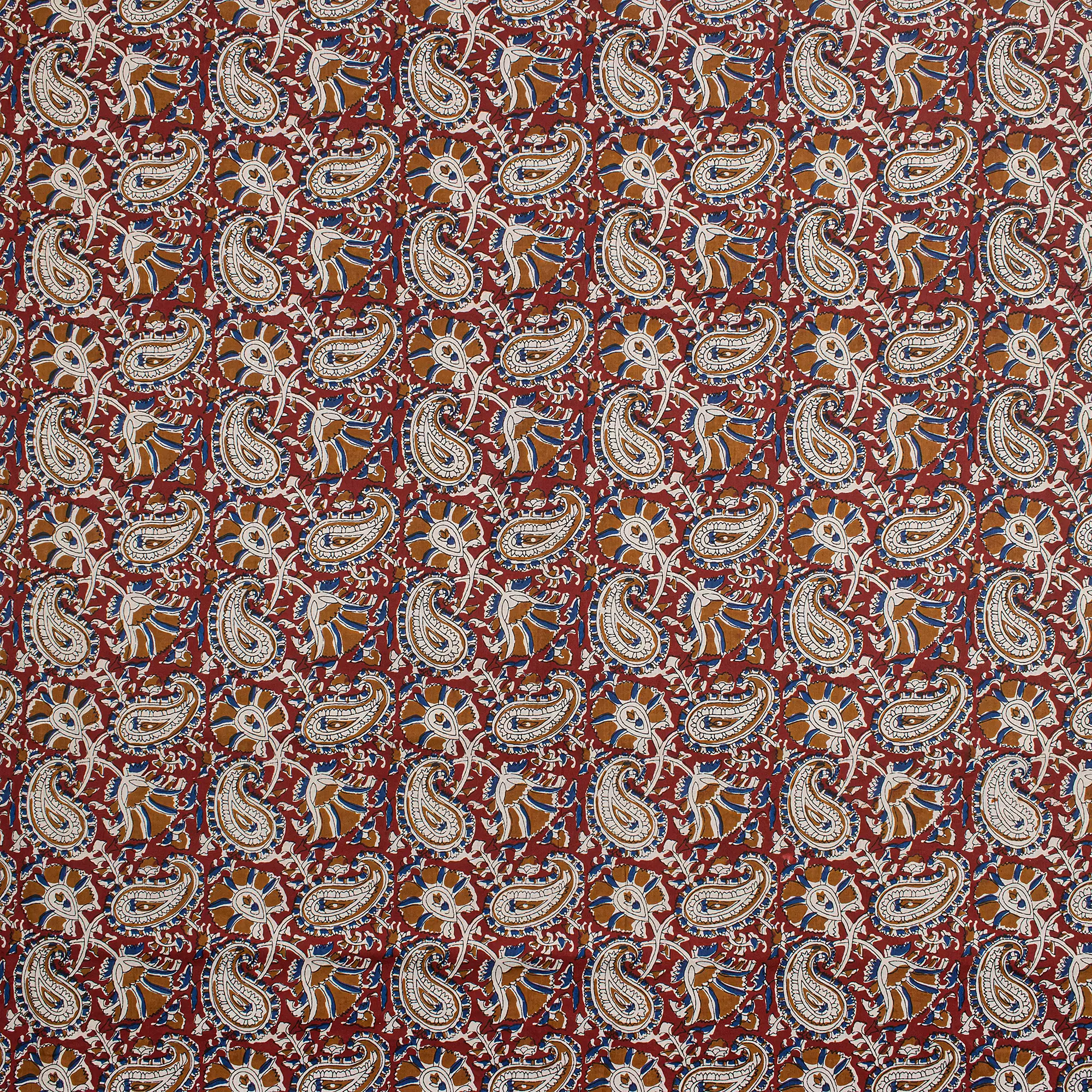 Paisley Cotton Bagru Hand Block Printed Fabric - Image 4