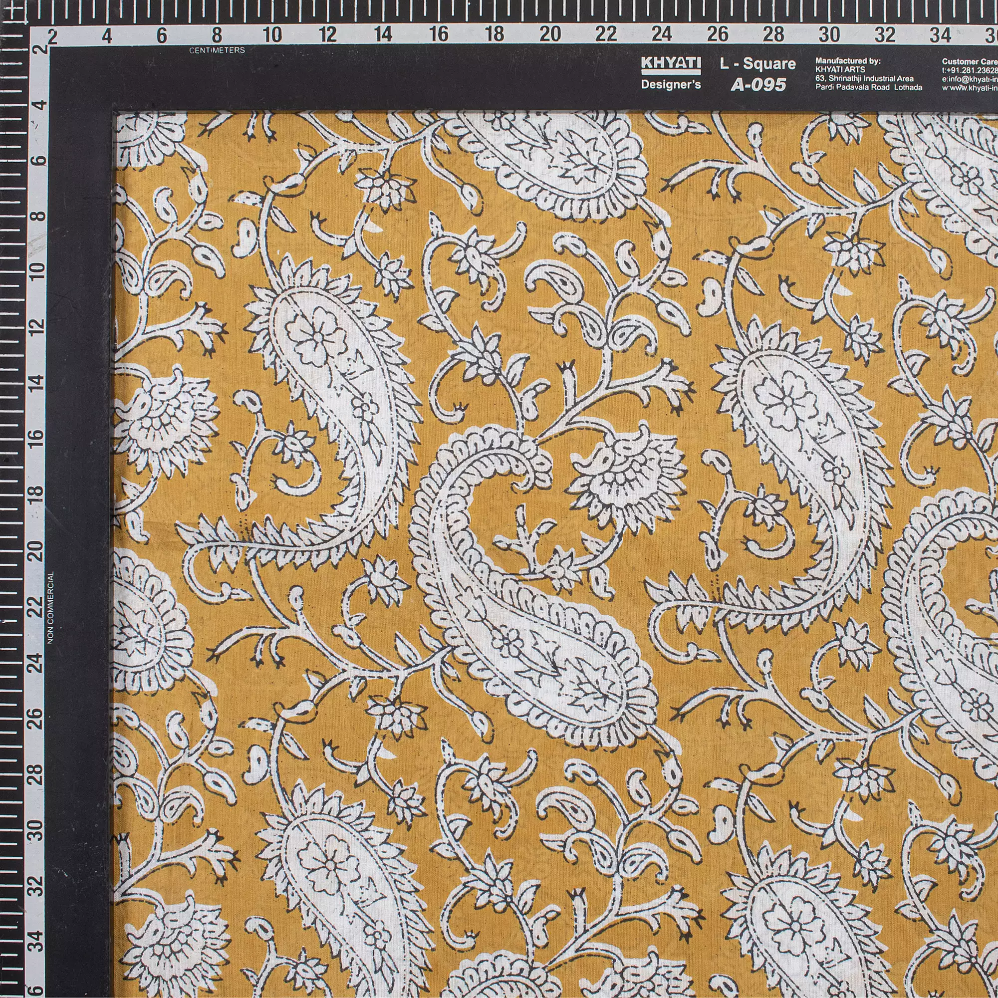 Paisley Print Hand Block Print Fabric for Dress - Image 3