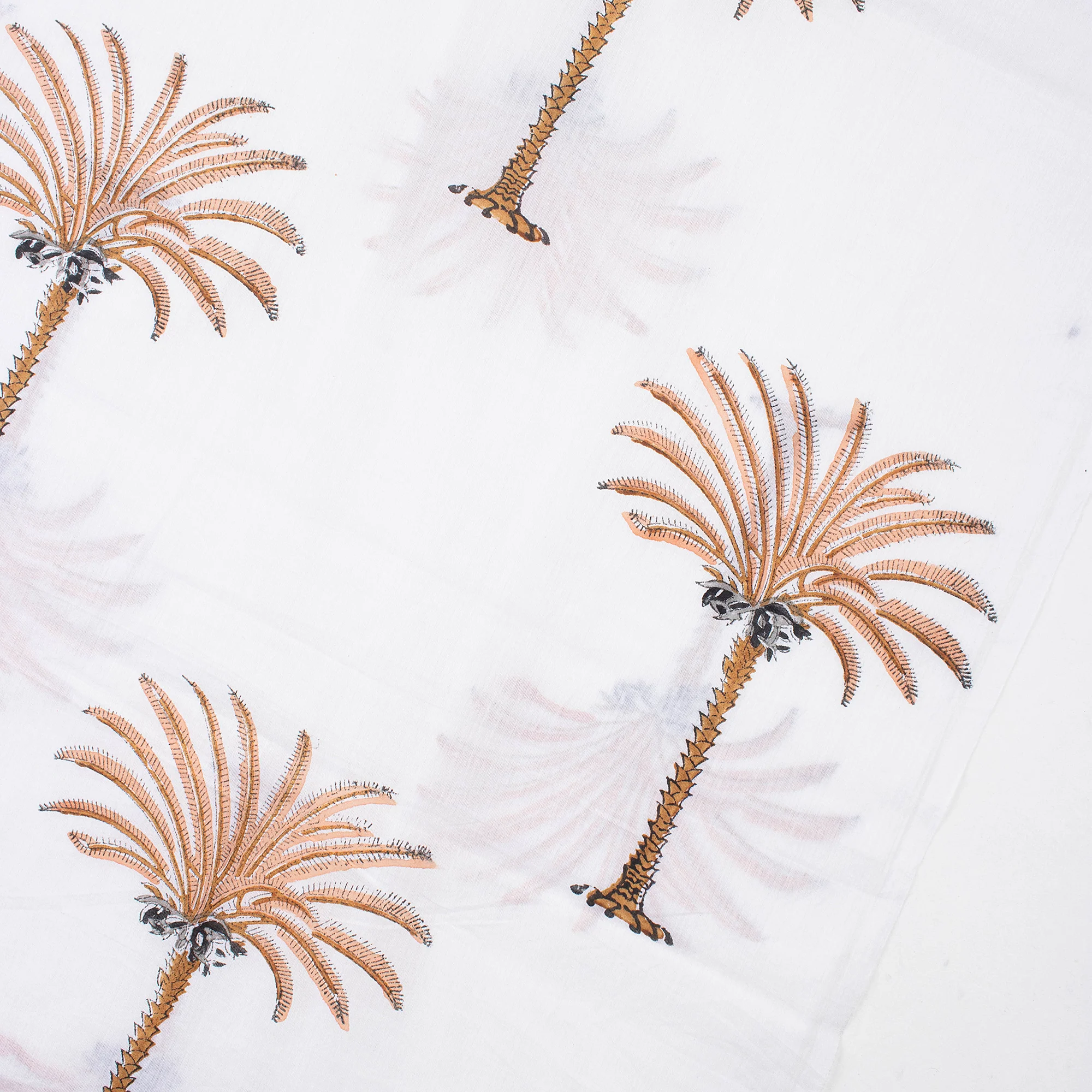 Palm Tree Hand Block Print Fabric By The Yard - Image 5