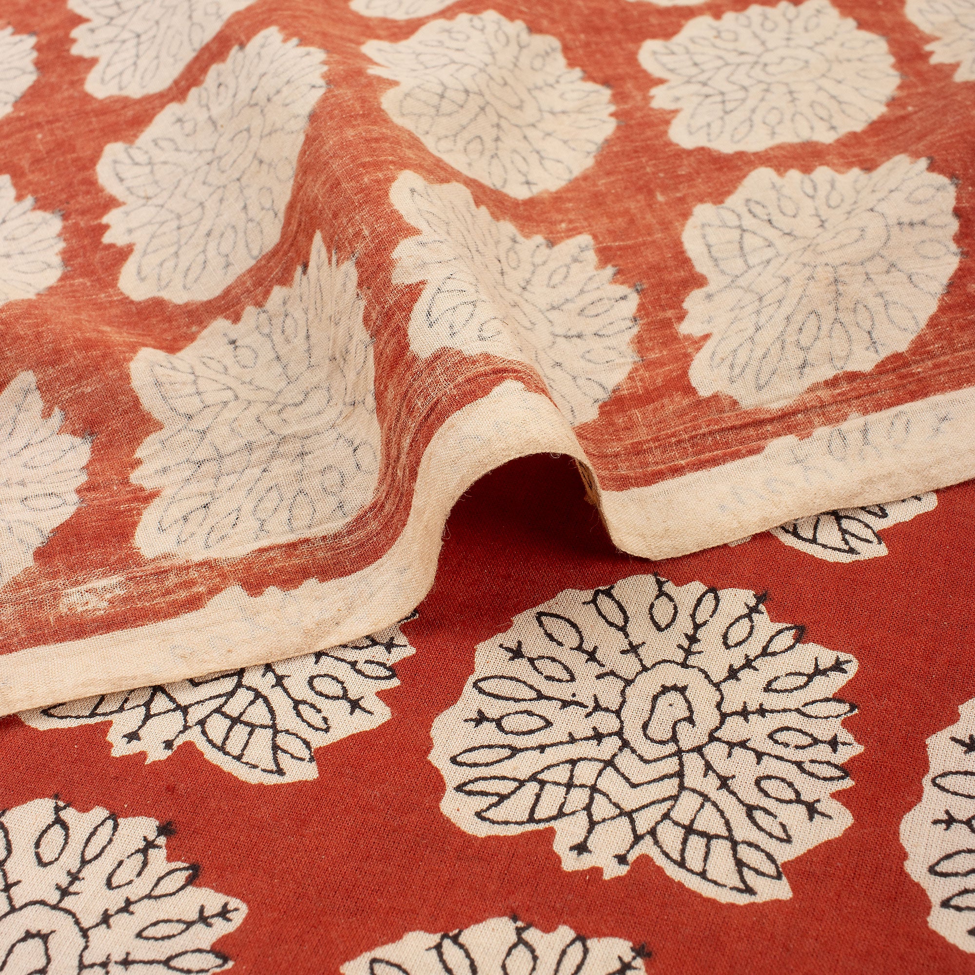 Jaipur Bagru Hand Block Printed Fabric - Image 3
