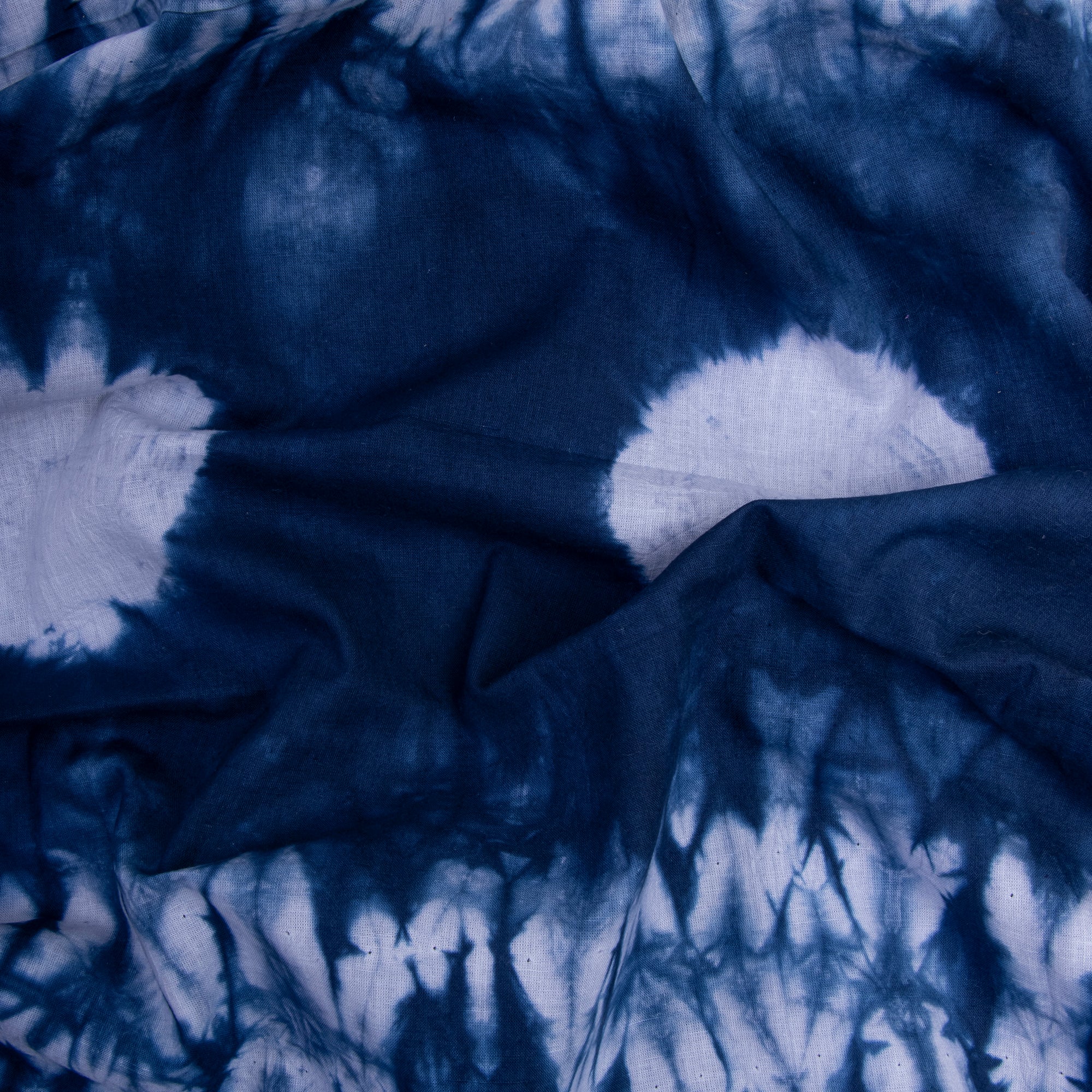 Sustainable Indian Blue Tie Dye Handmade Kimono Cotton Fabrics - Image 2