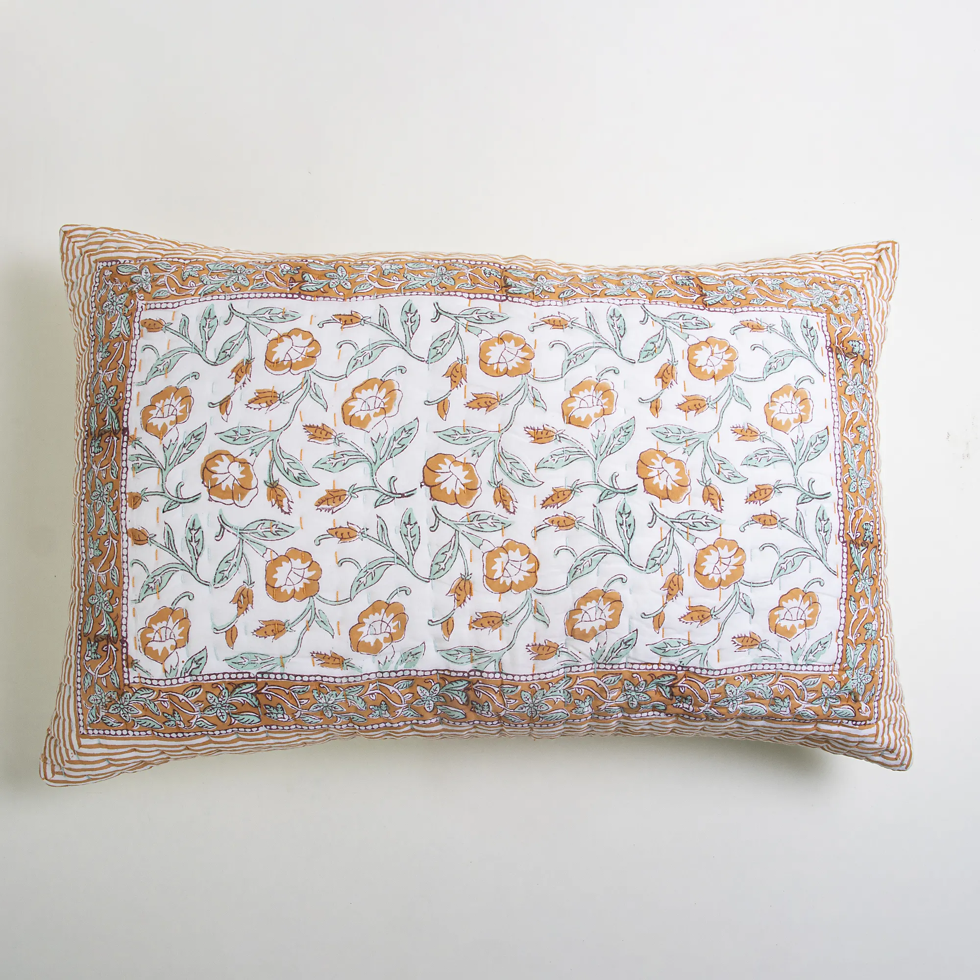 Handmade Kantha quilted Cotton Pillow Covers - Image 3